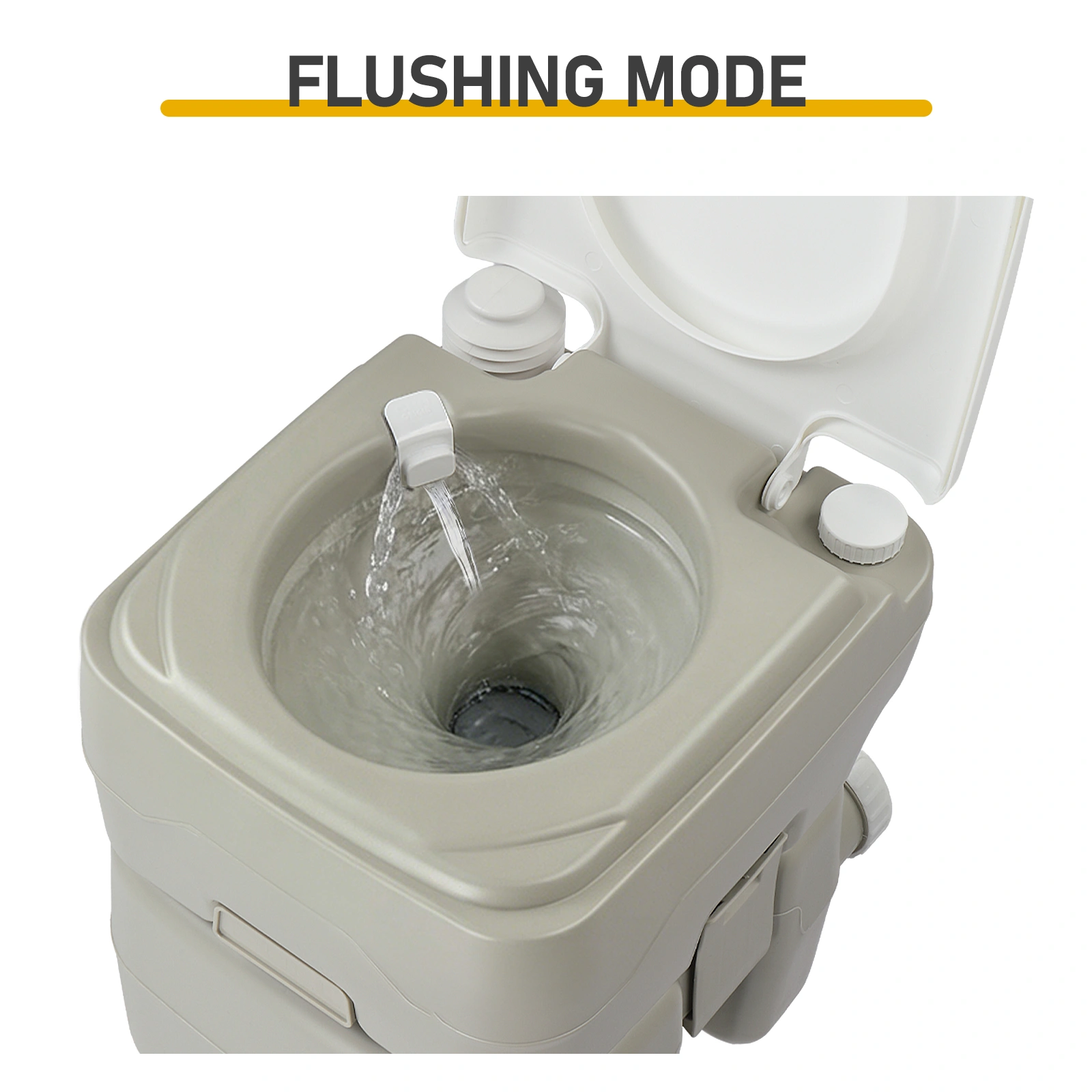 20L Portable Removable Flush Toilet with Double Outlet view 7