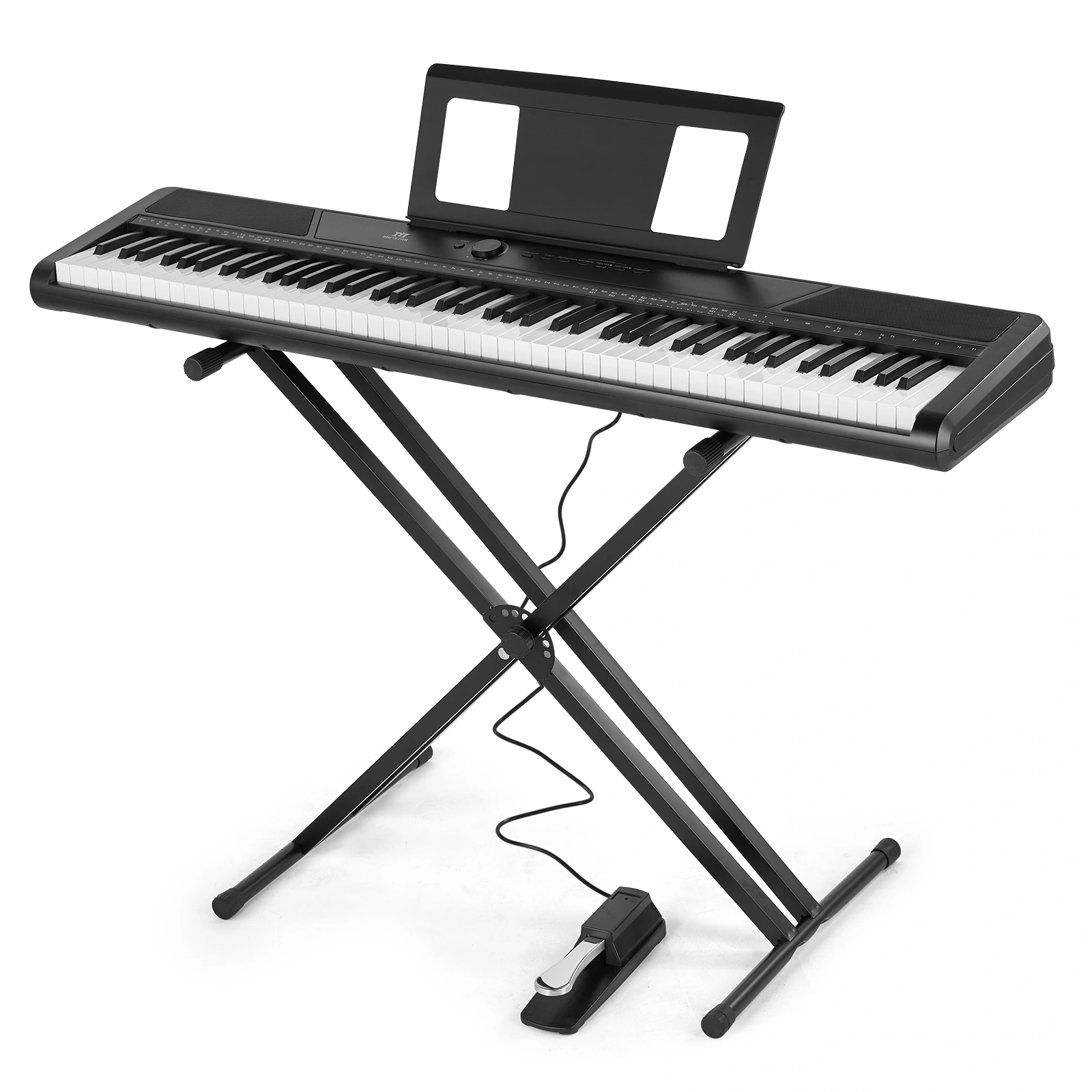 61 Key Digital Piano Keyboard Bundle, Portable Electric Piano with Stool, Bench, Power Adapter, Beginner Kit for Kids & Adults