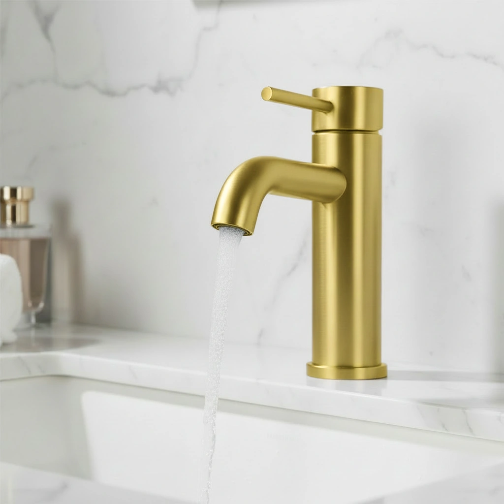 Single Handle Bathroom Faucet Lavatory Faucet Stainless Steel Single Hole-T10, Brushed Gold[Unable ship on weekends, TK/TEMU only for pickup, only TX10643 warehouse supports GOFO] view 7