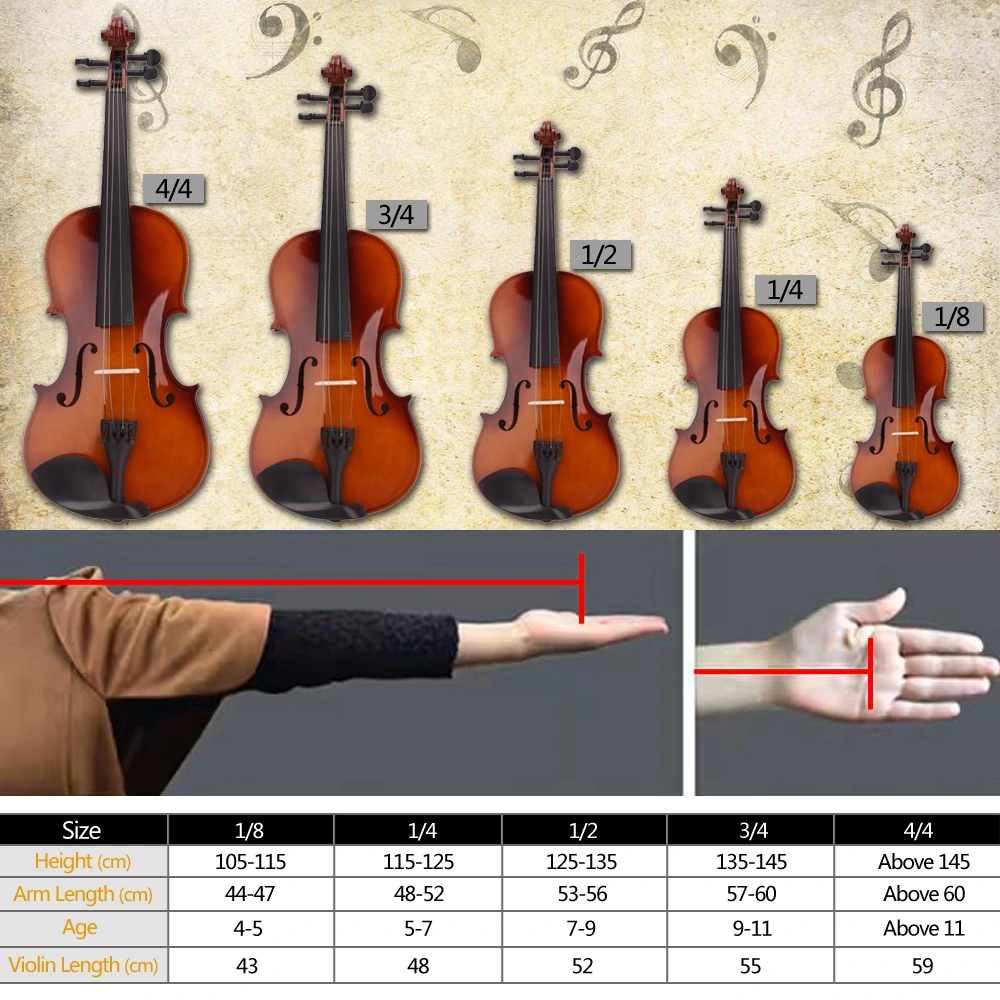 New 1/8 Acoustic Violin Case Bow Rosin Pink view 7
