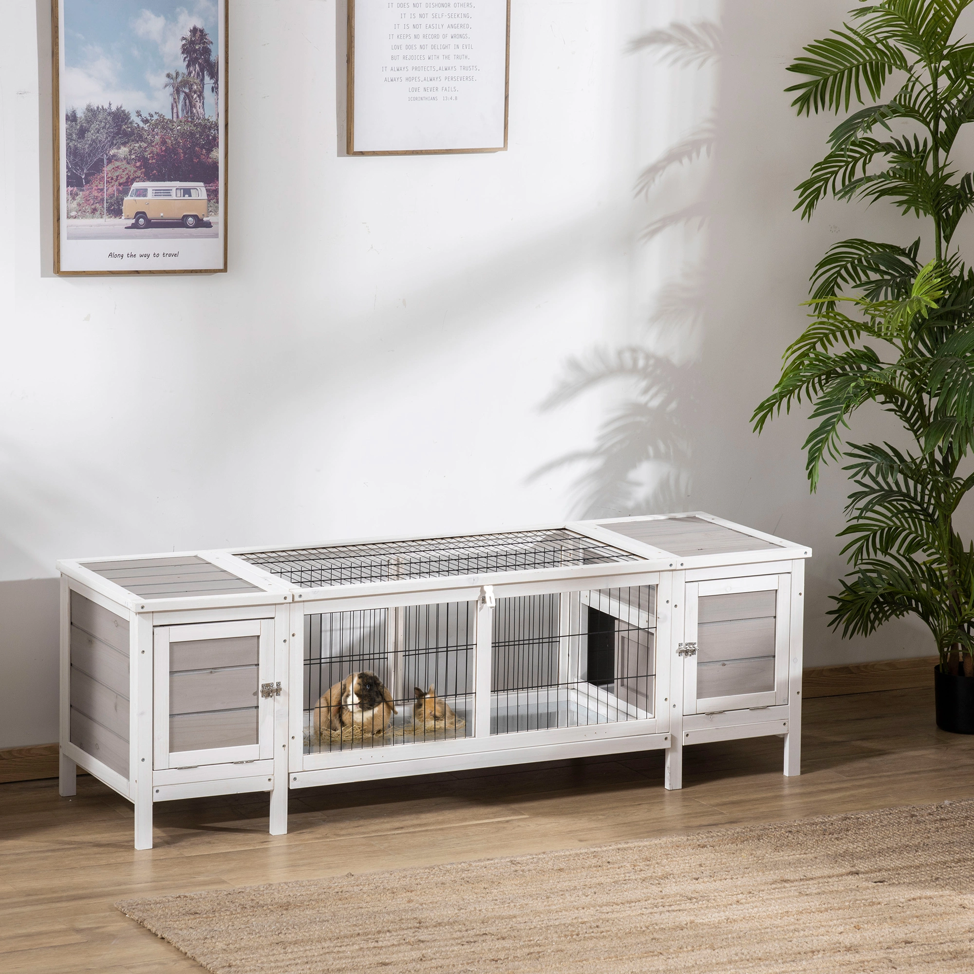 Large Dog Playpen Exercise Pen for Puppies, Small Animals, Foldable Metal Pet Cage