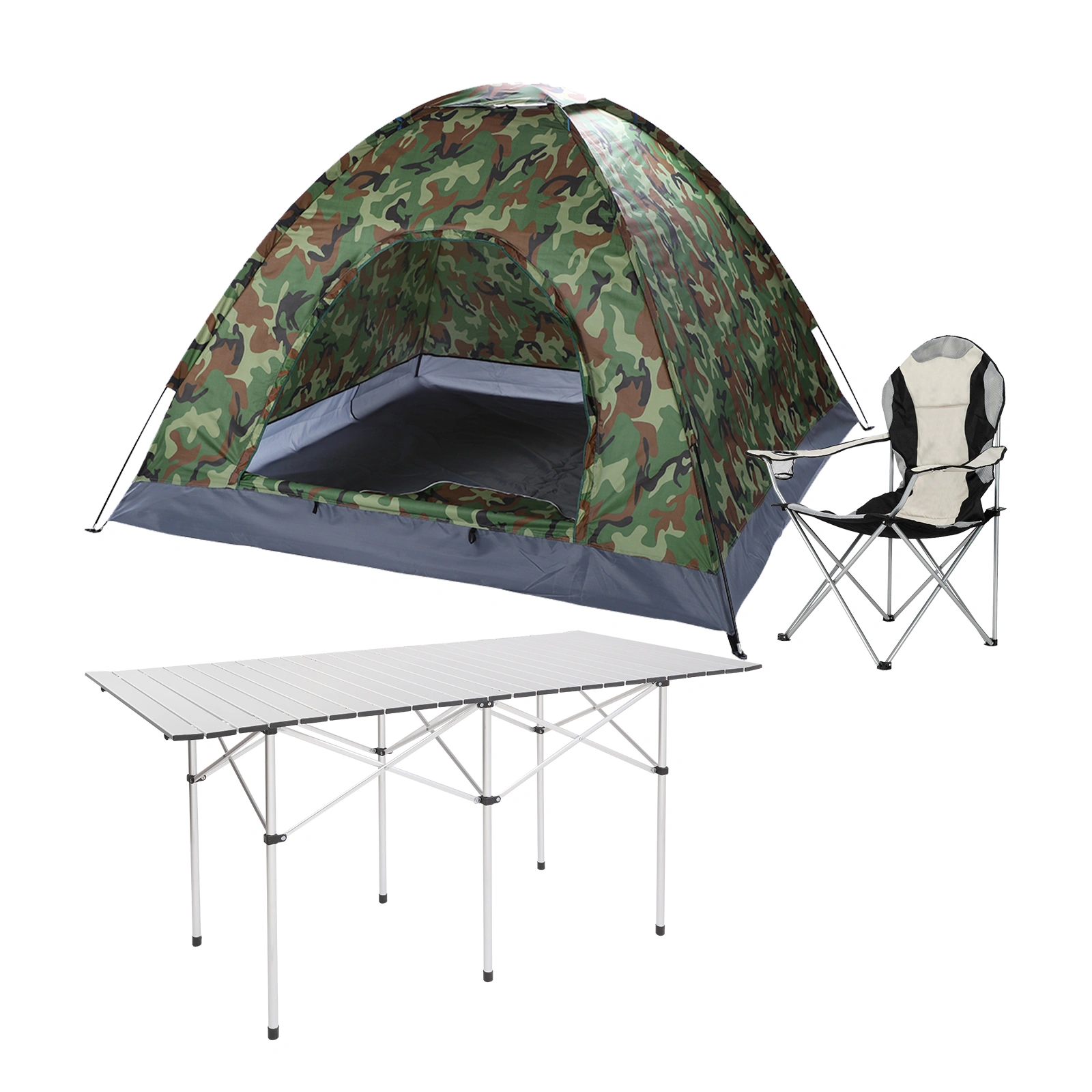 Medium Camping Chair Fishing Chair Folding Chair Black Gray view 18