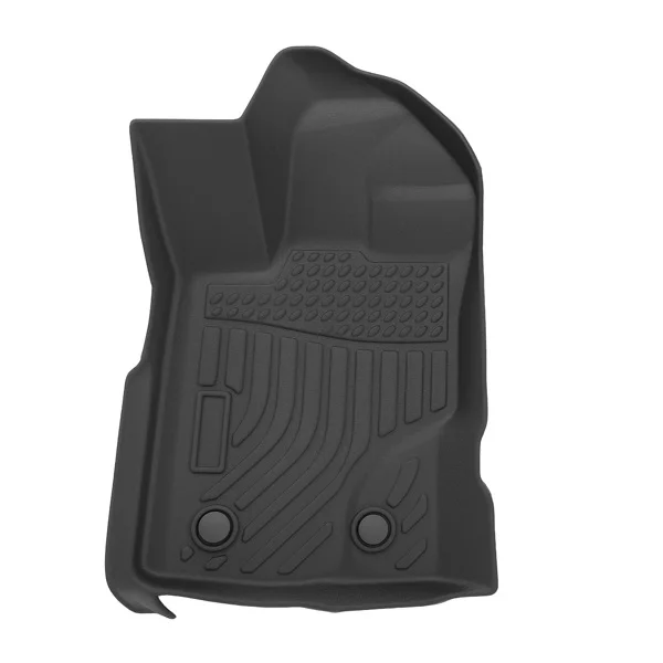 All Weather Floor Mats fit for Ford Ranger SuperCrew Cab 2019-2023 Black TPE Car Mat view 2