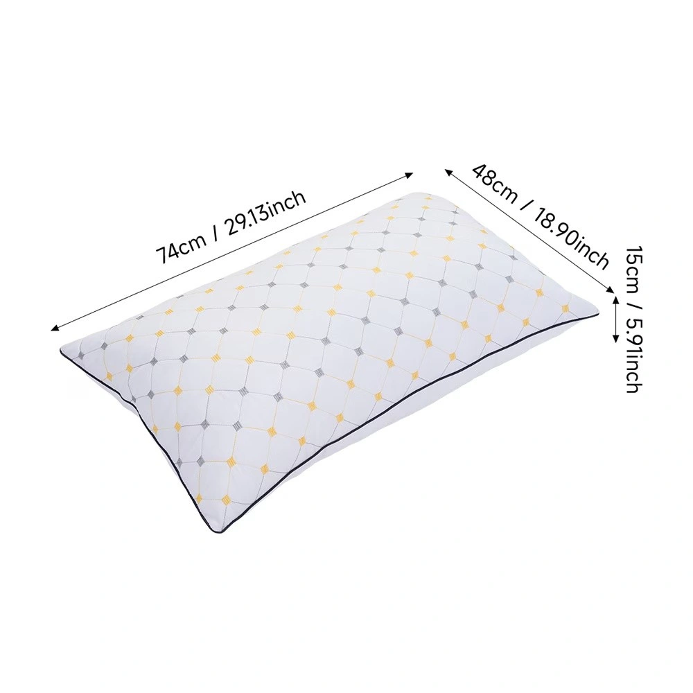 Hotel Quality Pack of 2 White Plump Pillows, Bounce Back Anti-Allergic Breathable Bedding view 3