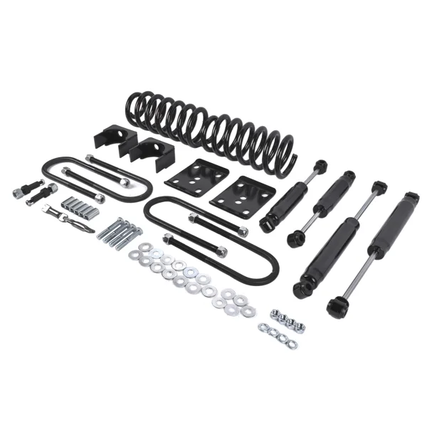 3" / 5" Drop Lowering Flip Kit Fit for Chevrolet C10 GMC C15 1973-1987 Springs & Shocks Black view 4