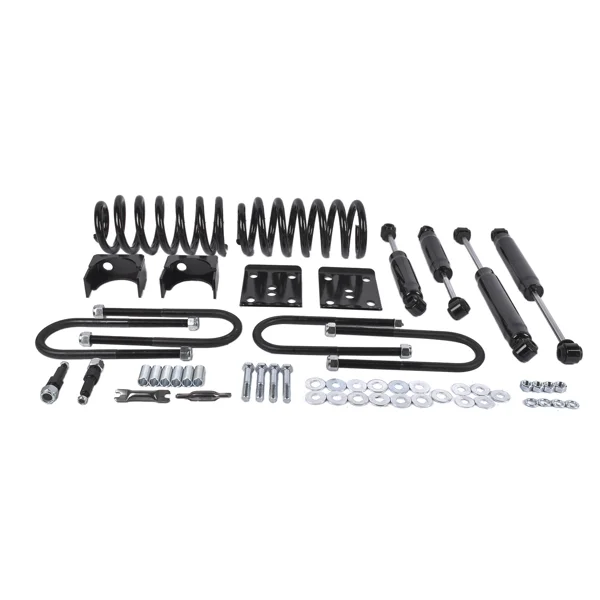3" / 5" Drop Lowering Flip Kit Fit for Chevrolet C10 GMC C15 1973-1987 Springs & Shocks Black view 5