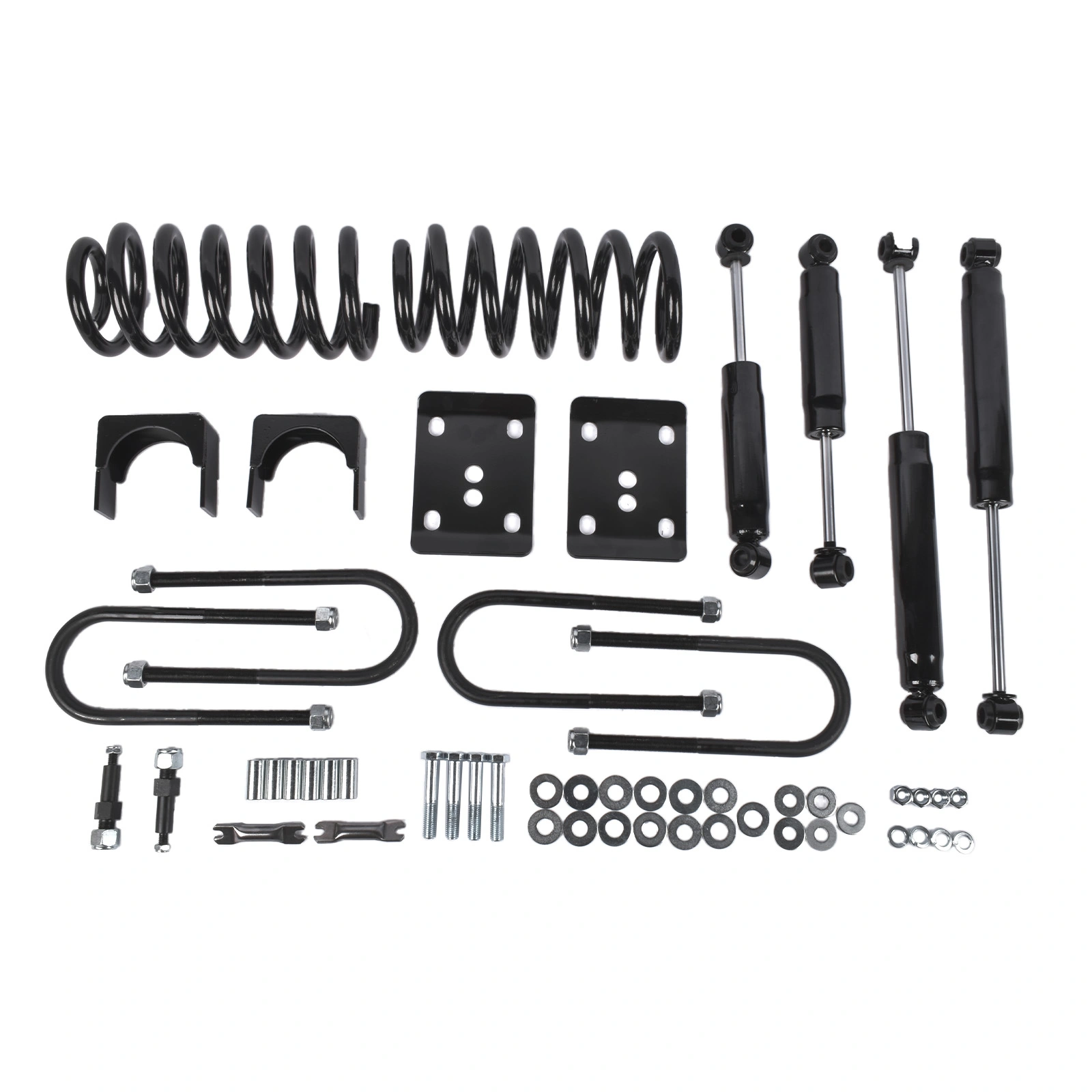 3" / 5" Drop Lowering Flip Kit Fit for Chevrolet C10 GMC C15 1973-1987 Springs & Shocks Black