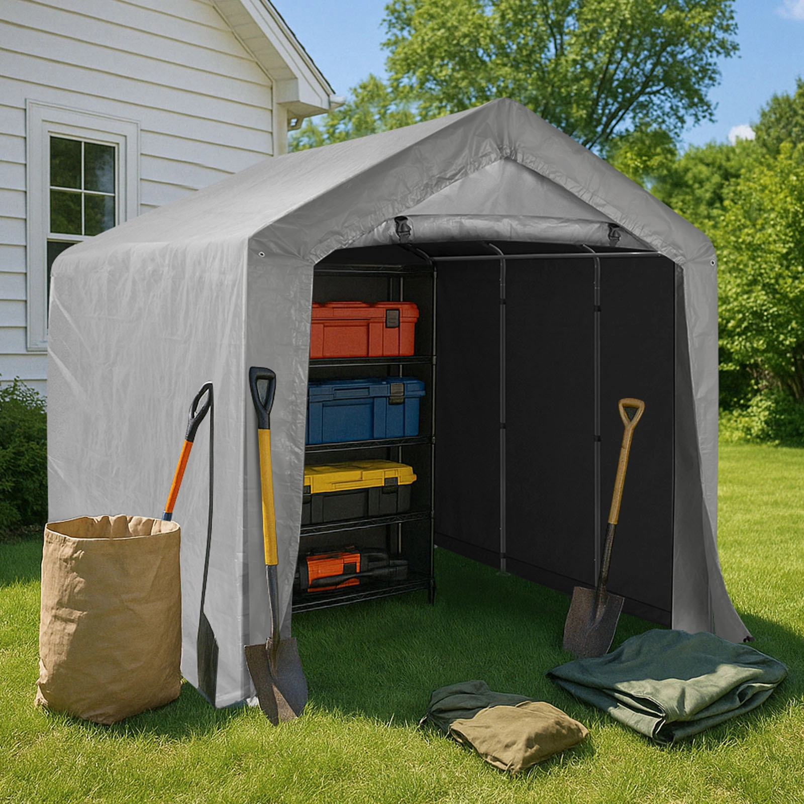 8'X 12'outdoor storage shelter shed view 22