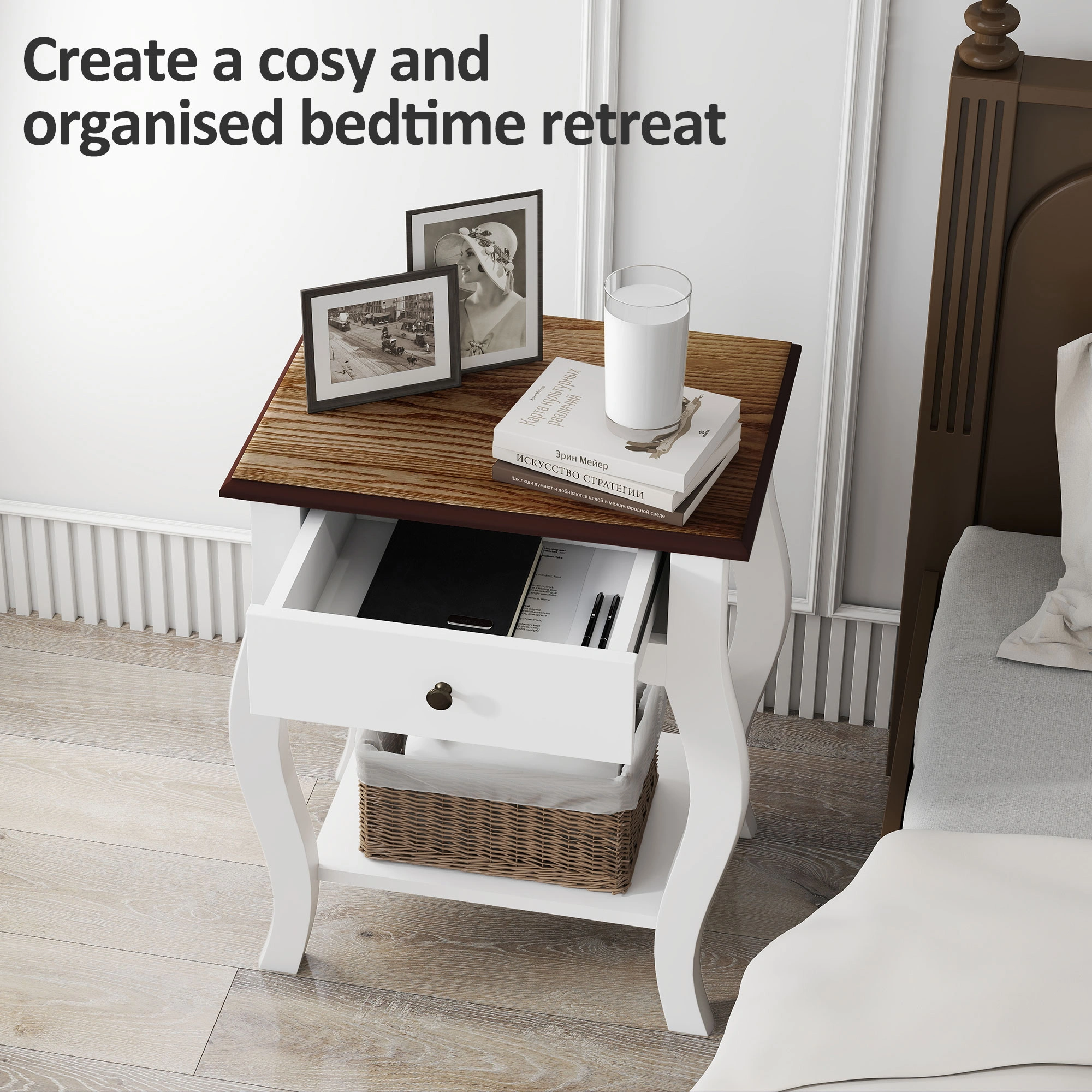 Bedside Tables for Bedroom Storage view 2