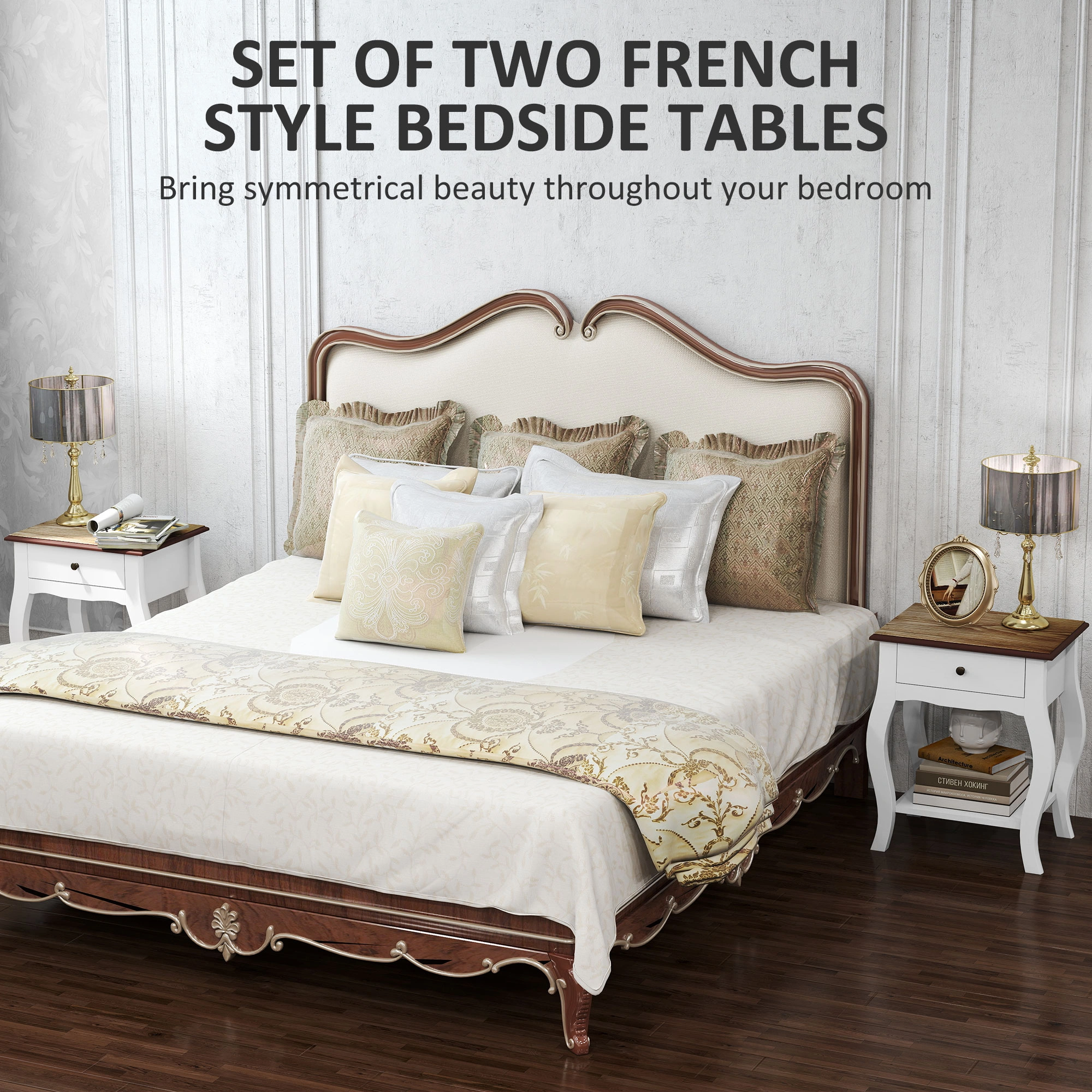 Bedside Tables for Bedroom Storage view 3
