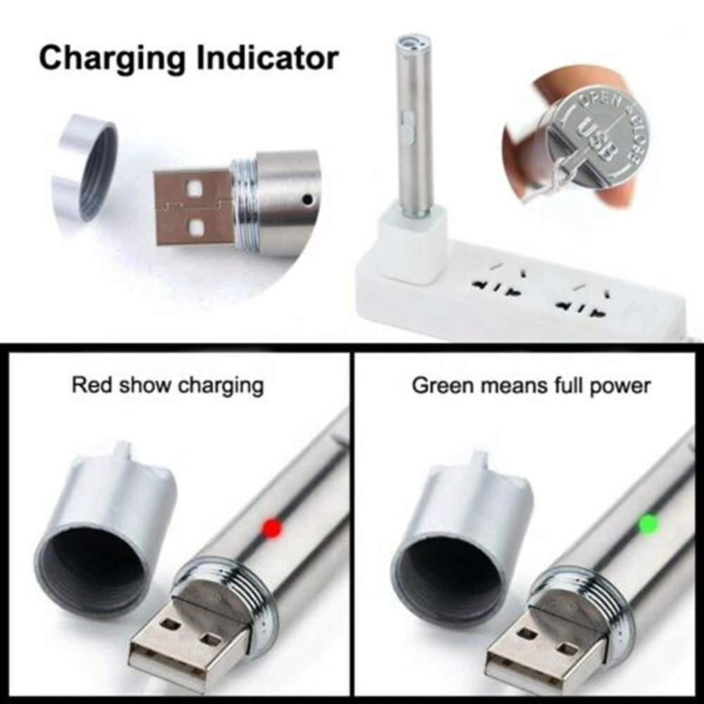 2PCS 3-in-1 USB Rechargeable Pet Toy Pen Flashlight 1mW Red Laser Beam UV Light 3-Mode view 5