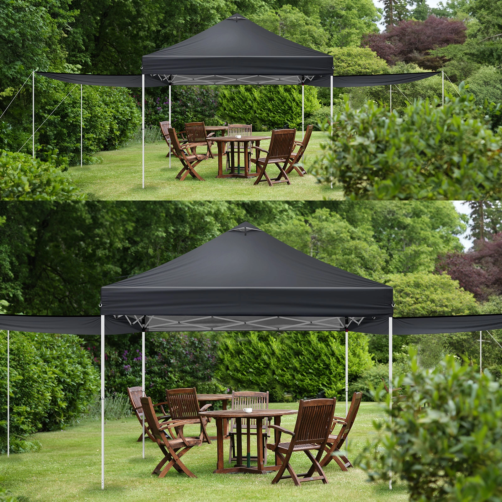 10x10FT pop up Canopy Tent with 2 sidewalls, Outdoor Canopy Tent for Parties view 16