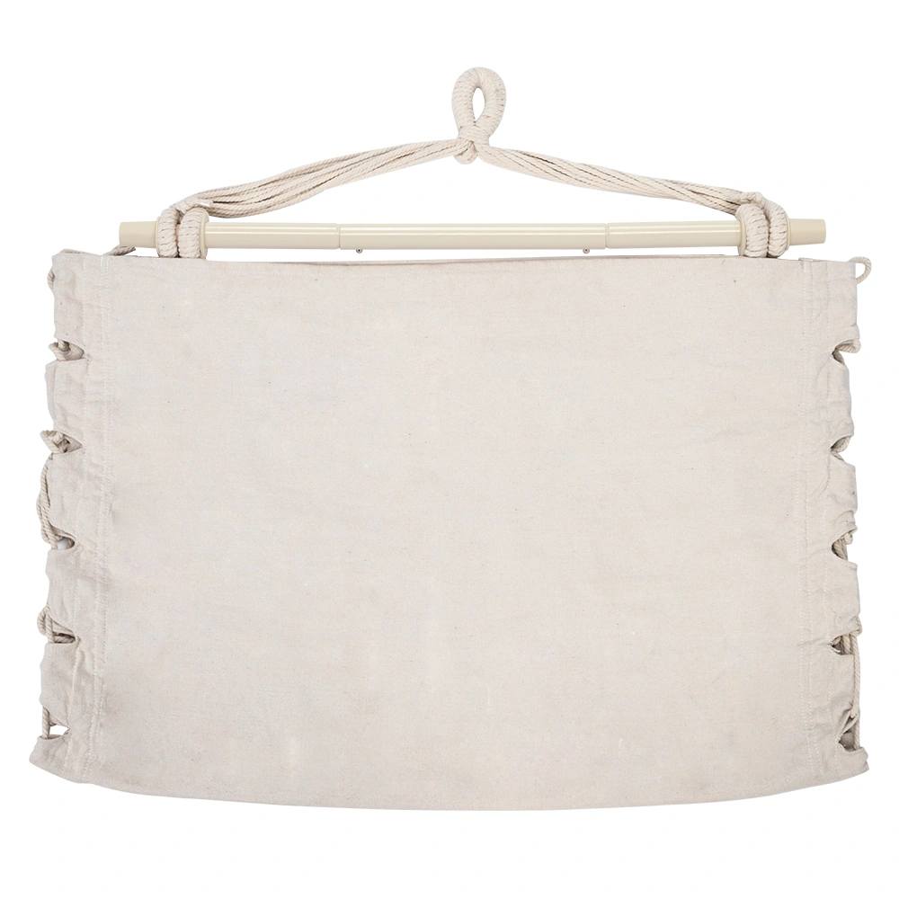 Distinctive Cotton Canvas Hanging Rope Chair with Pillows Beige view 11