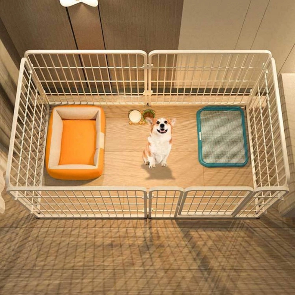 Heavy Duty Dog Playpen Indoor, Safe Pet Fence Gate Portable Kennel for Small Medium Dogs, Easy Setup Exercise Pen view 2