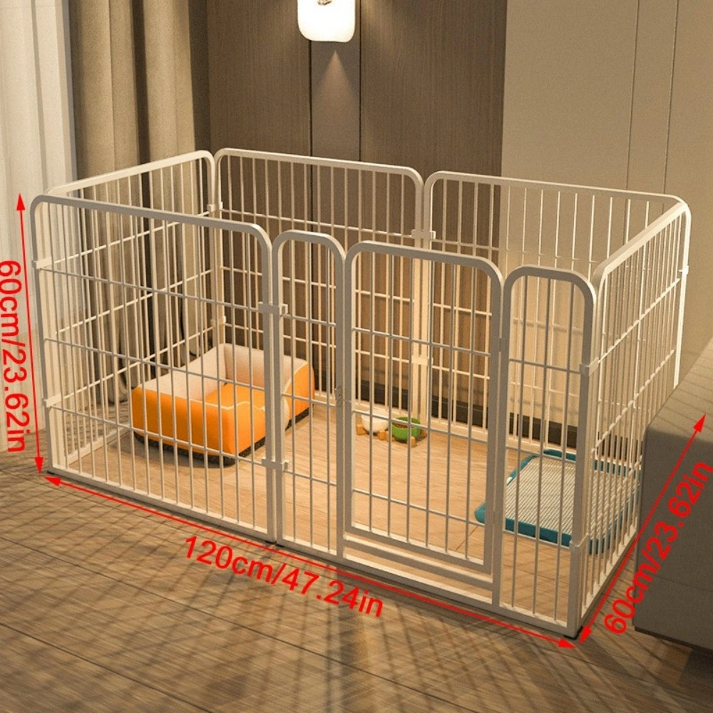 Heavy Duty Dog Playpen Indoor, Safe Pet Fence Gate Portable Kennel for Small Medium Dogs, Easy Setup Exercise Pen view 4