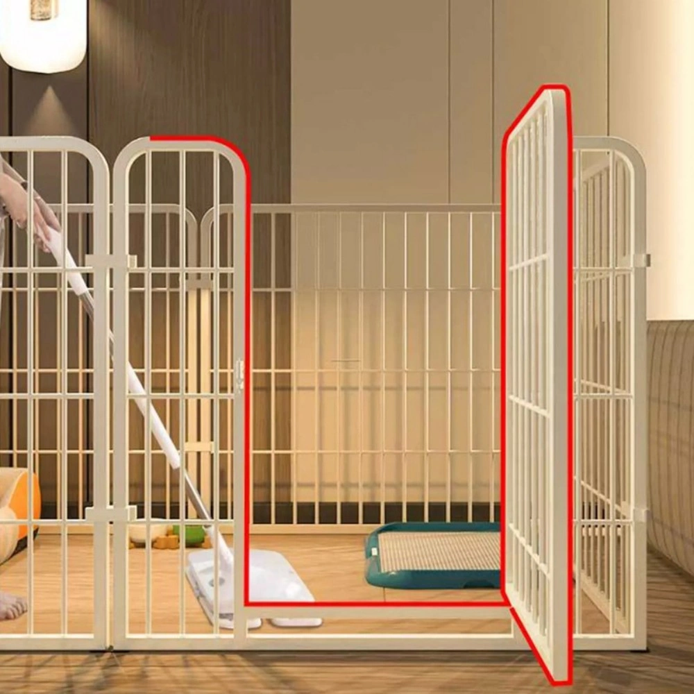 Heavy Duty Dog Playpen Indoor, Safe Pet Fence Gate Portable Kennel for Small Medium Dogs, Easy Setup Exercise Pen view 6