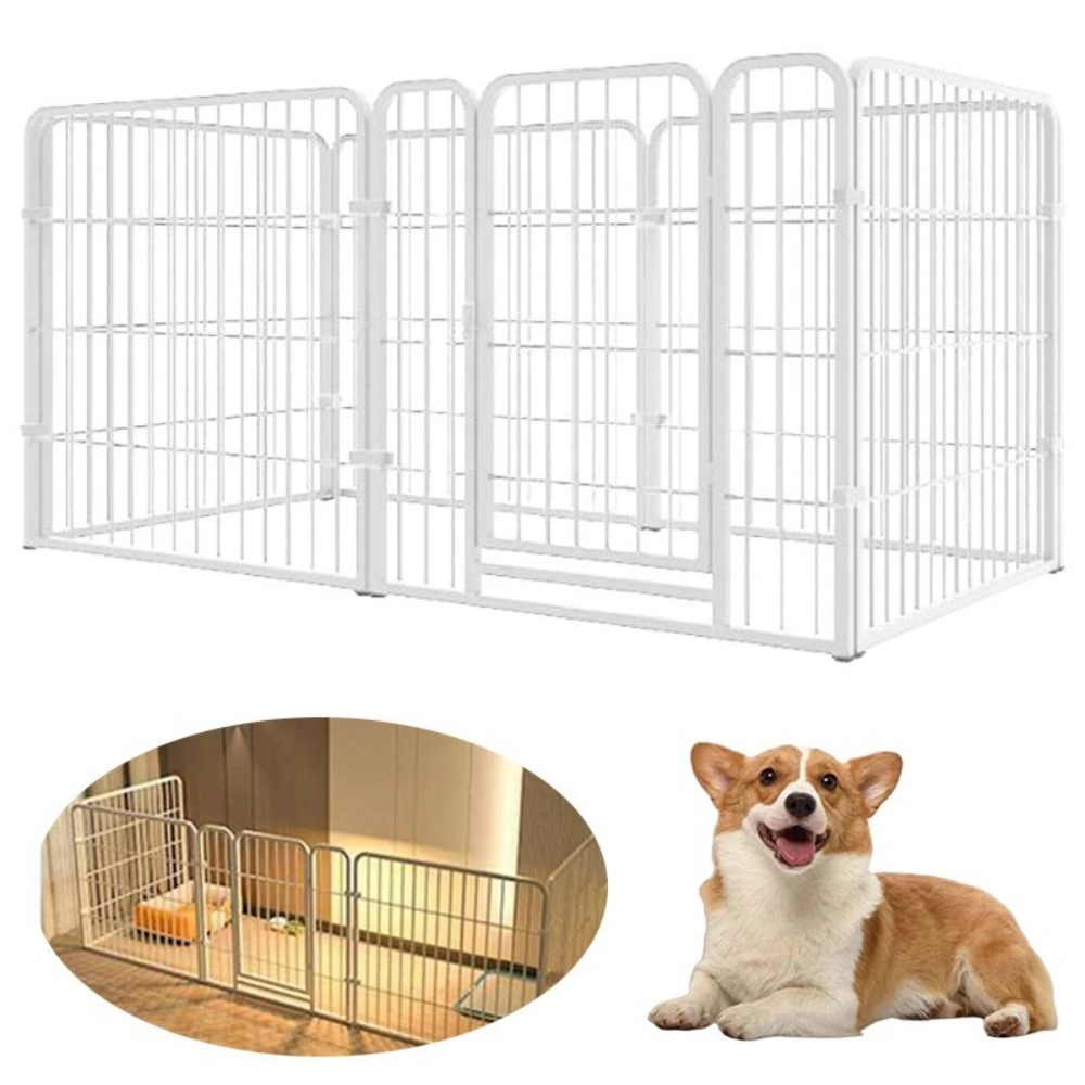 Heavy Duty Dog Playpen Indoor, Safe Pet Fence Gate Portable Kennel for Small Medium Dogs, Easy Setup Exercise Pen view 9