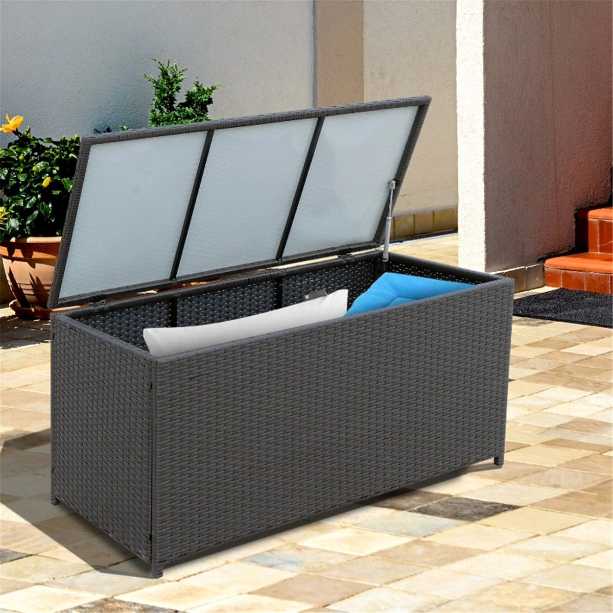 Rattan Storage Bins, Decorative Woven Storage Box Baskets for Home Organization & Display