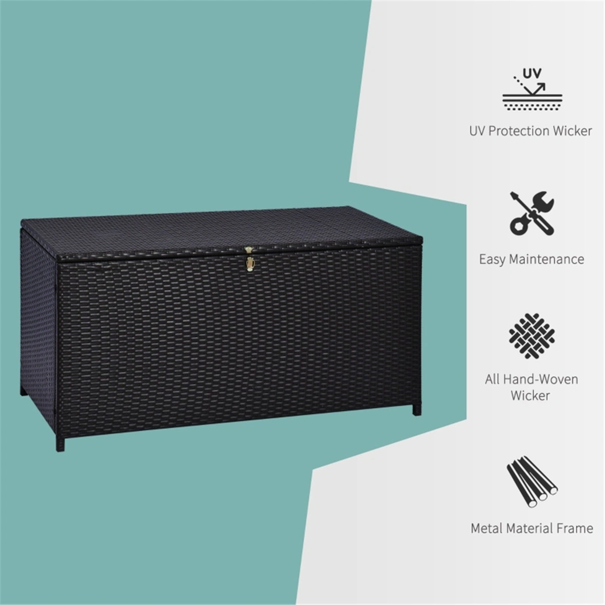 Rattan Storage Bins, Decorative Woven Storage Box Baskets for Home Organization & Display view 3