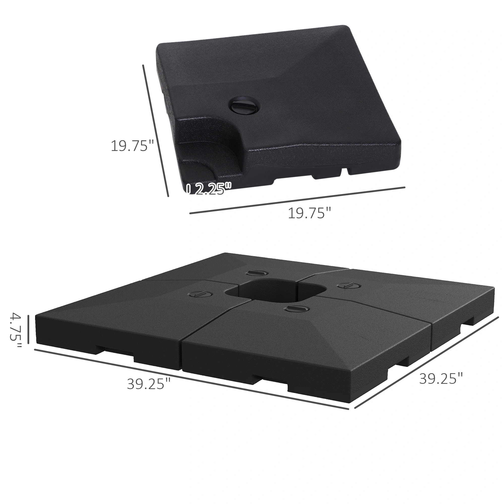 Outdoor Umbrella Base Stand, Heavy Duty Patio Umbrella Weight Base, Portable Garden Table Umbrella Holder for Outdoor Deck Yard (Base Only) view 2