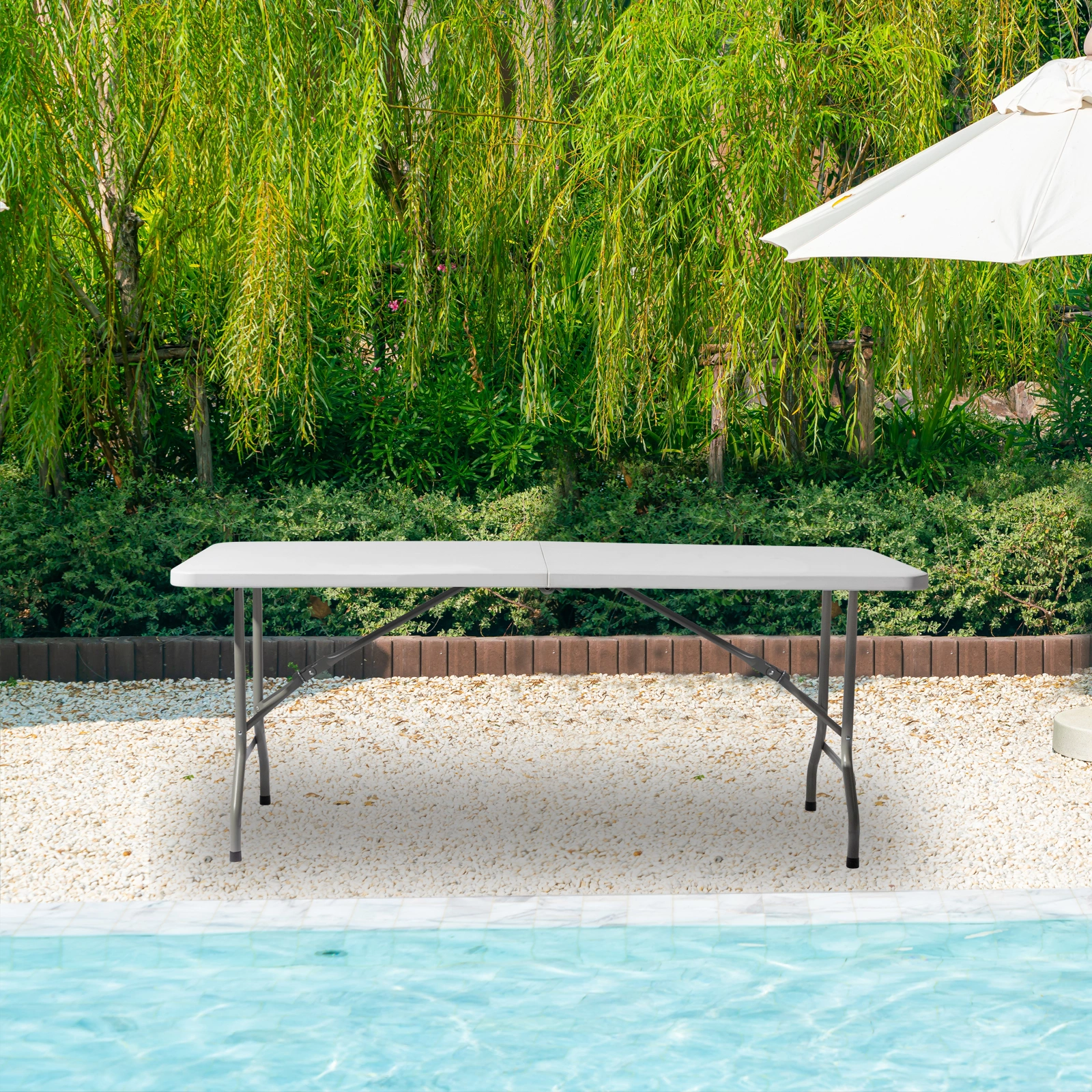 6' Folding Table Portable Plastic Indoor Outdoor Picnic Party Dining Camping Tables view 20