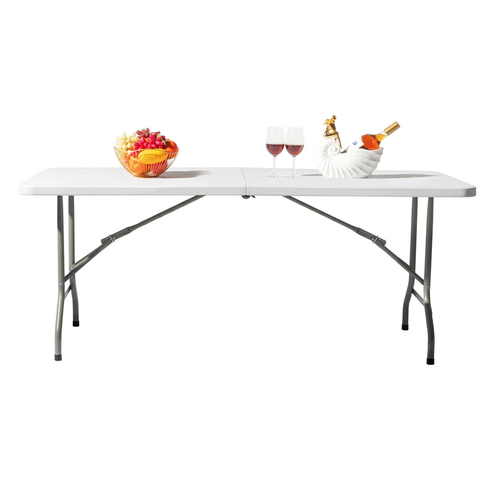 6' Folding Table Portable Plastic Indoor Outdoor Picnic Party Dining Camping Tables view 4