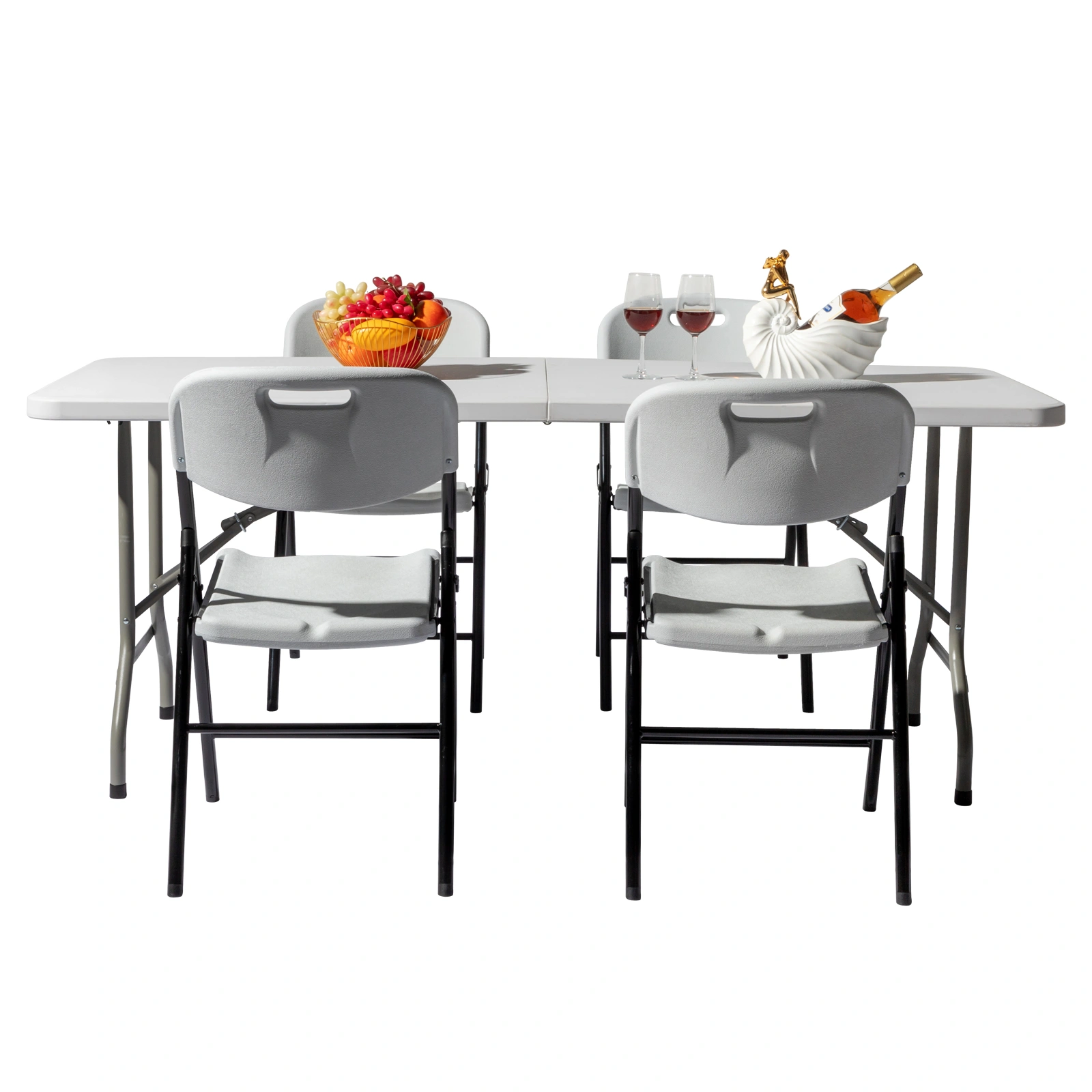 6' Folding Table Portable Plastic Indoor Outdoor Picnic Party Dining Camping Tables view 50