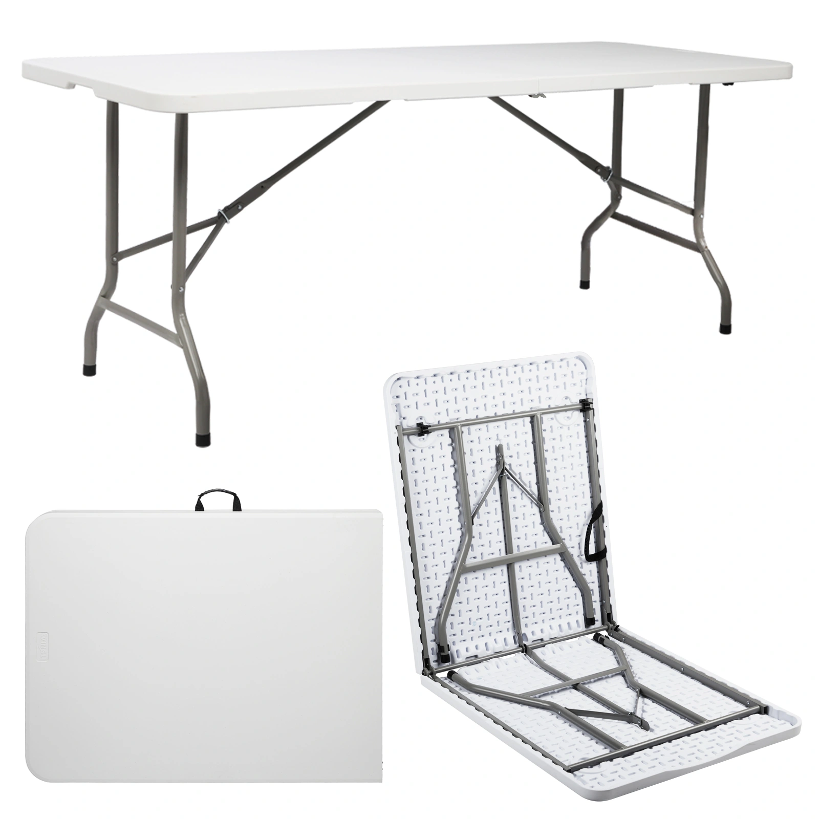 6' Folding Table Portable Plastic Indoor Outdoor Picnic Party Dining Camping Tables view 72