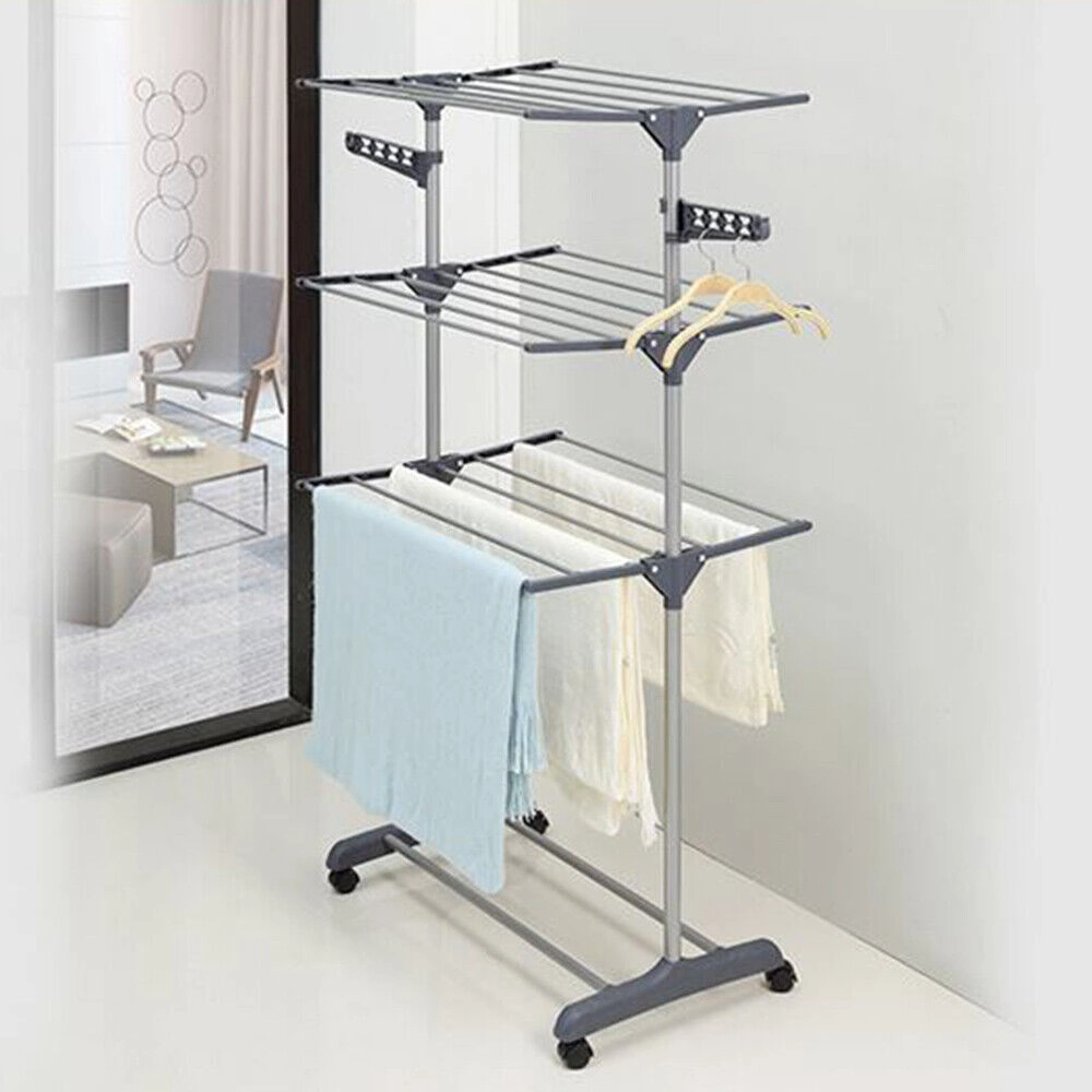 Extra Large Foldable 3 Tier Laundry Airer, Indoor Outdoor Clothes Drying Rack view 4