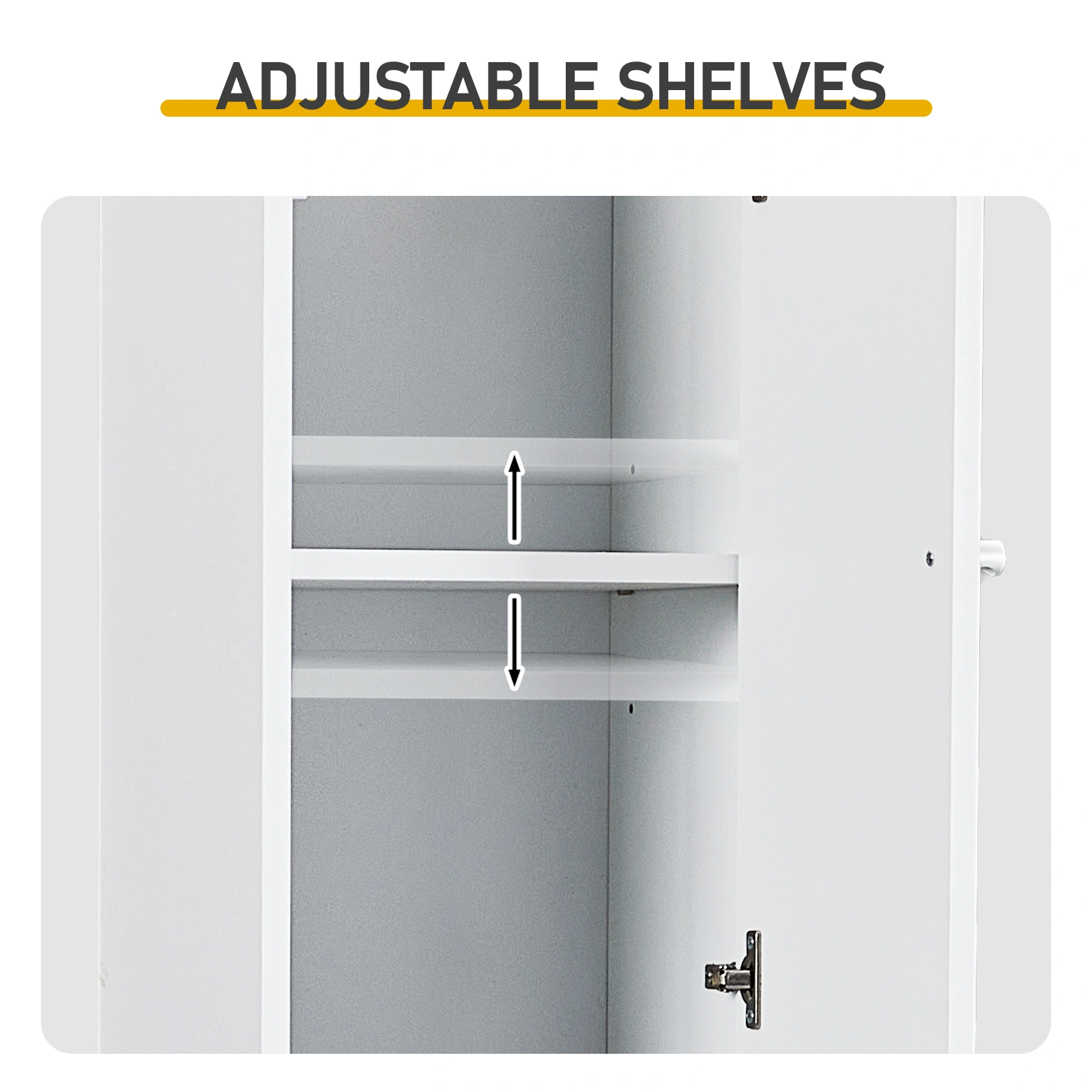 White particleboard with melamine veneer, 30*30*170cm, two doors, one drawer, one shelf, bathroom vanity view 5