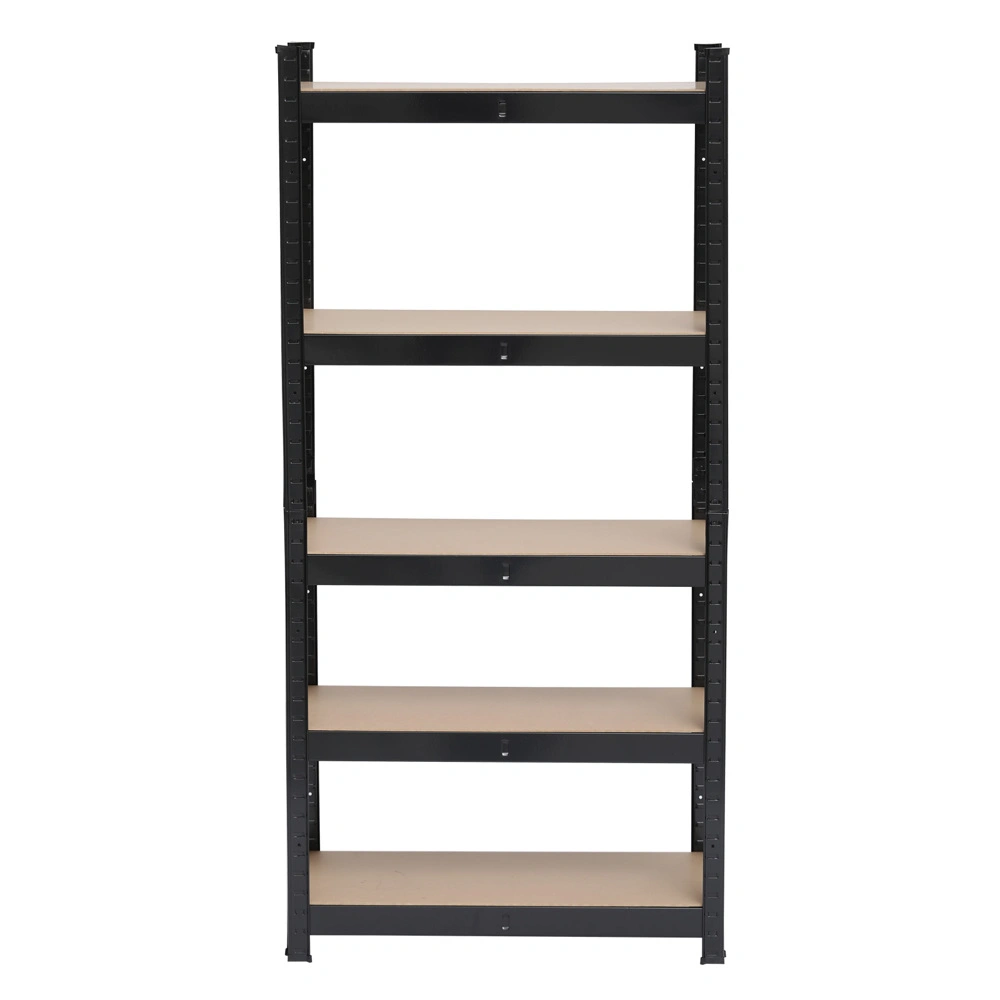5-Tier Powder Coated Storage Rack 45x90x180cm, Black Metal Shelf with Heavy-Duty Design view 3