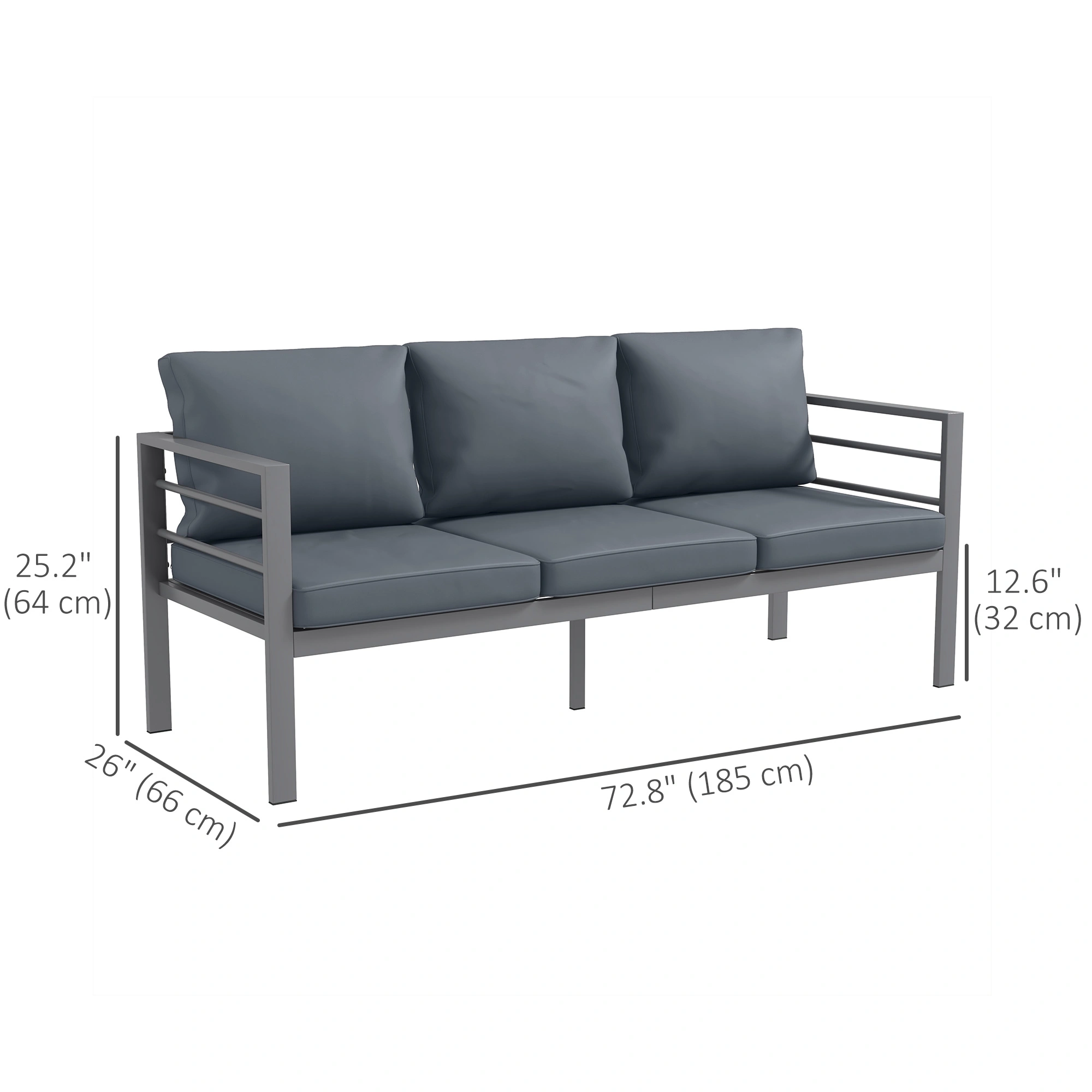 Outdoor Patio Furniture Loveseat Bench Wicker Seating Set with Removable Cushion, Beige view 2