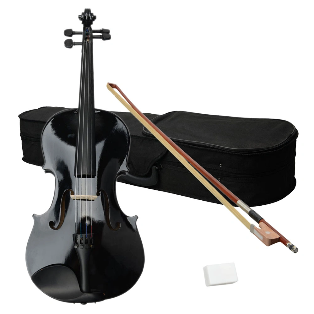16" Acoustic Viola Case Bundle with Bow & Rosin - Black Hard Shell Protection view 2