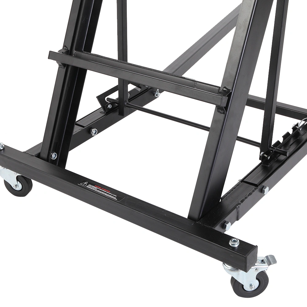 Foldable Mechanic Creeper Seat Adjustable Height Rolling Workshop Cart for Automotive Car Truck Repair - Black view 23