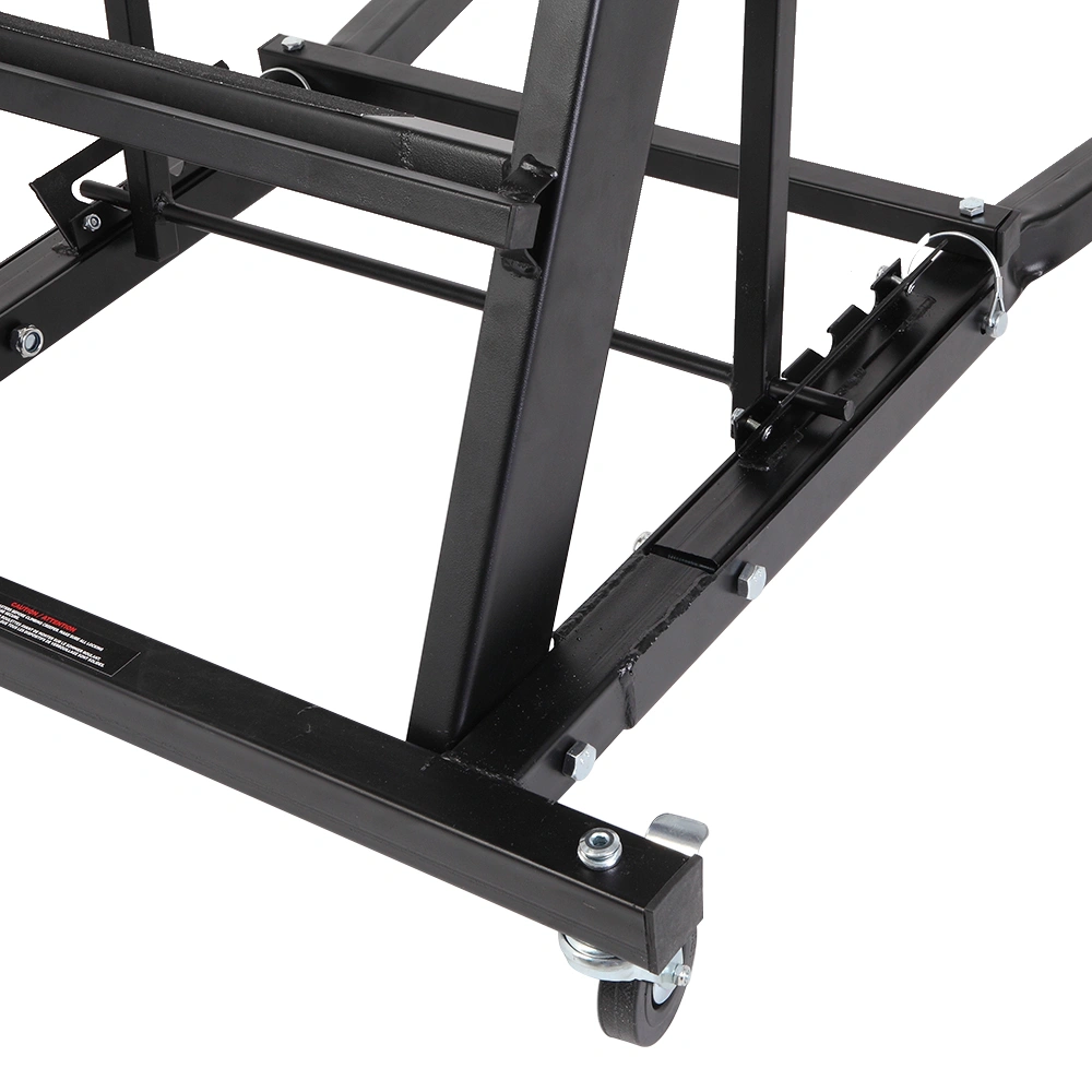 Foldable Mechanic Creeper Seat Adjustable Height Rolling Workshop Cart for Automotive Car Truck Repair - Black view 26