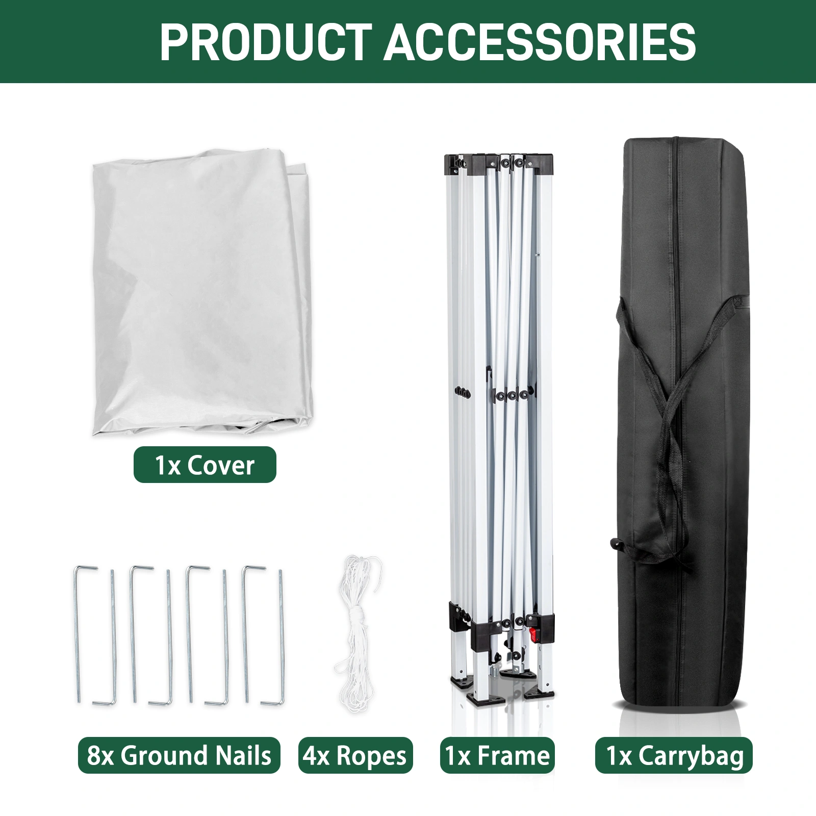 6.5x6.5ft Pop Up Canopy Tent, White Easy Up Gazebo Canopy, Foldable Portable Outdoor Gazebo with Carry Bag for Camping Patio Beach view 7