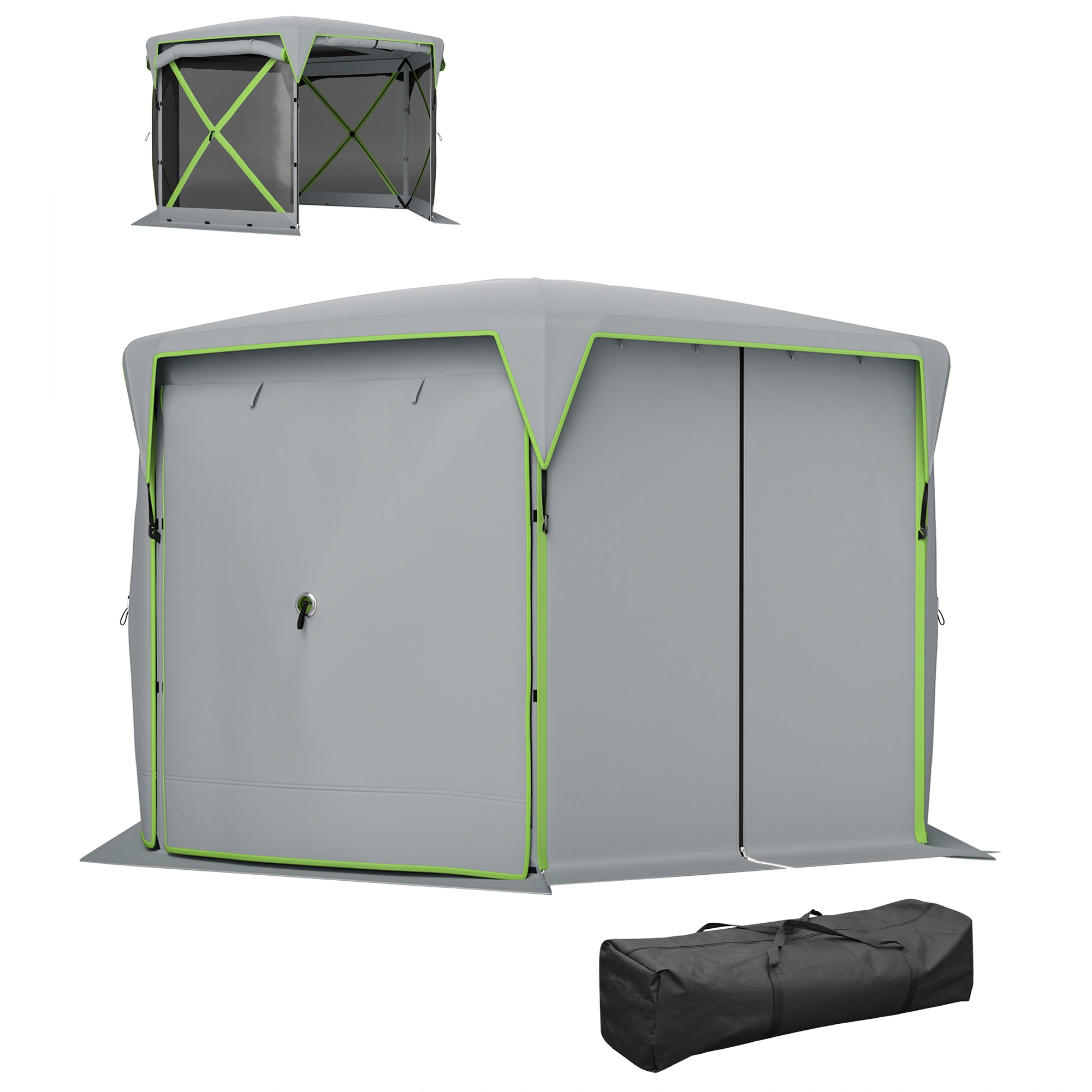 Pop Up Camping Gazebo 10x10 ft Instant Outdoor Canopy Tent with Carry Bag, Waterproof UV Protection