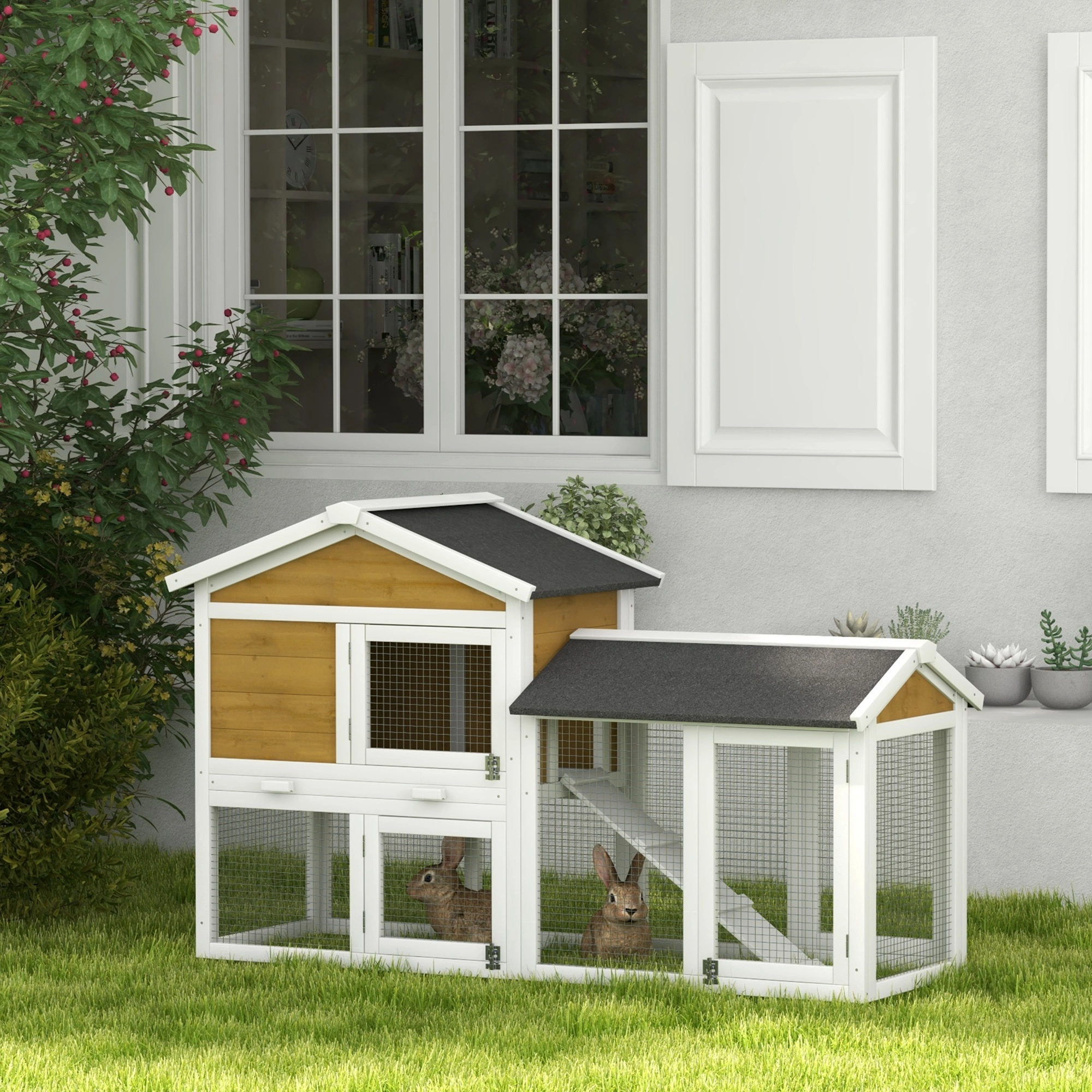 Small Animal Playpen Cage for Rabbits, Hamsters, Guinea Pigs - Safe Metal Wire Pet Enclosure with Door