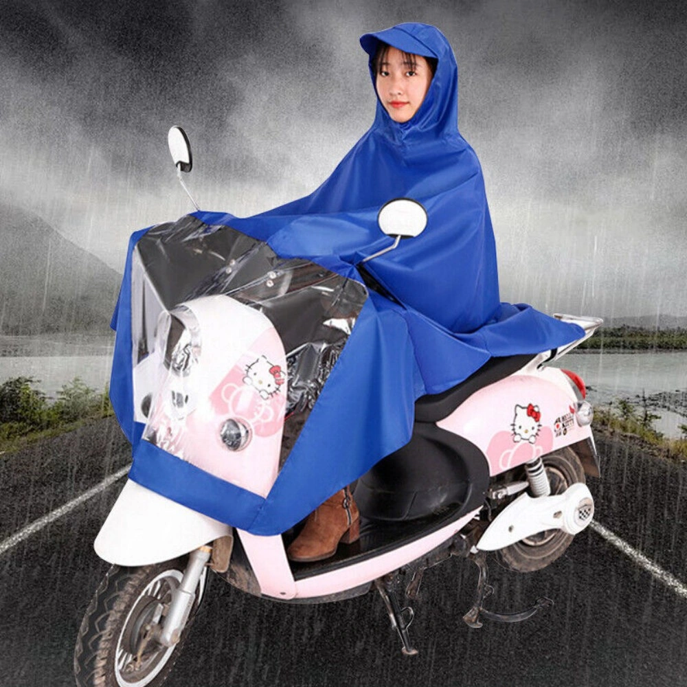 Universal Waterproof Raincoat for Electric Vehicles, Hooded Poncho Jacket - Red view 3