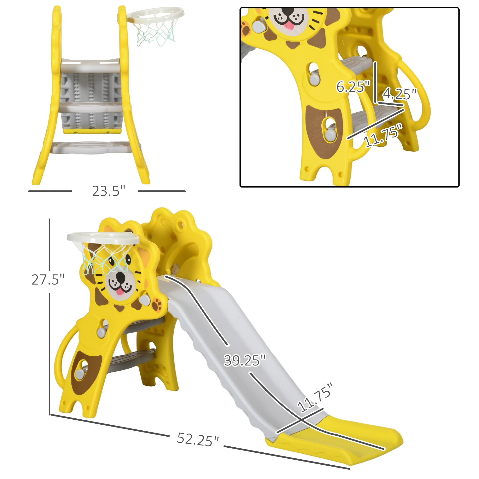 Kids Slide Outdoor Playground - Safe Fun Slide for Toddlers and Young Children view 2