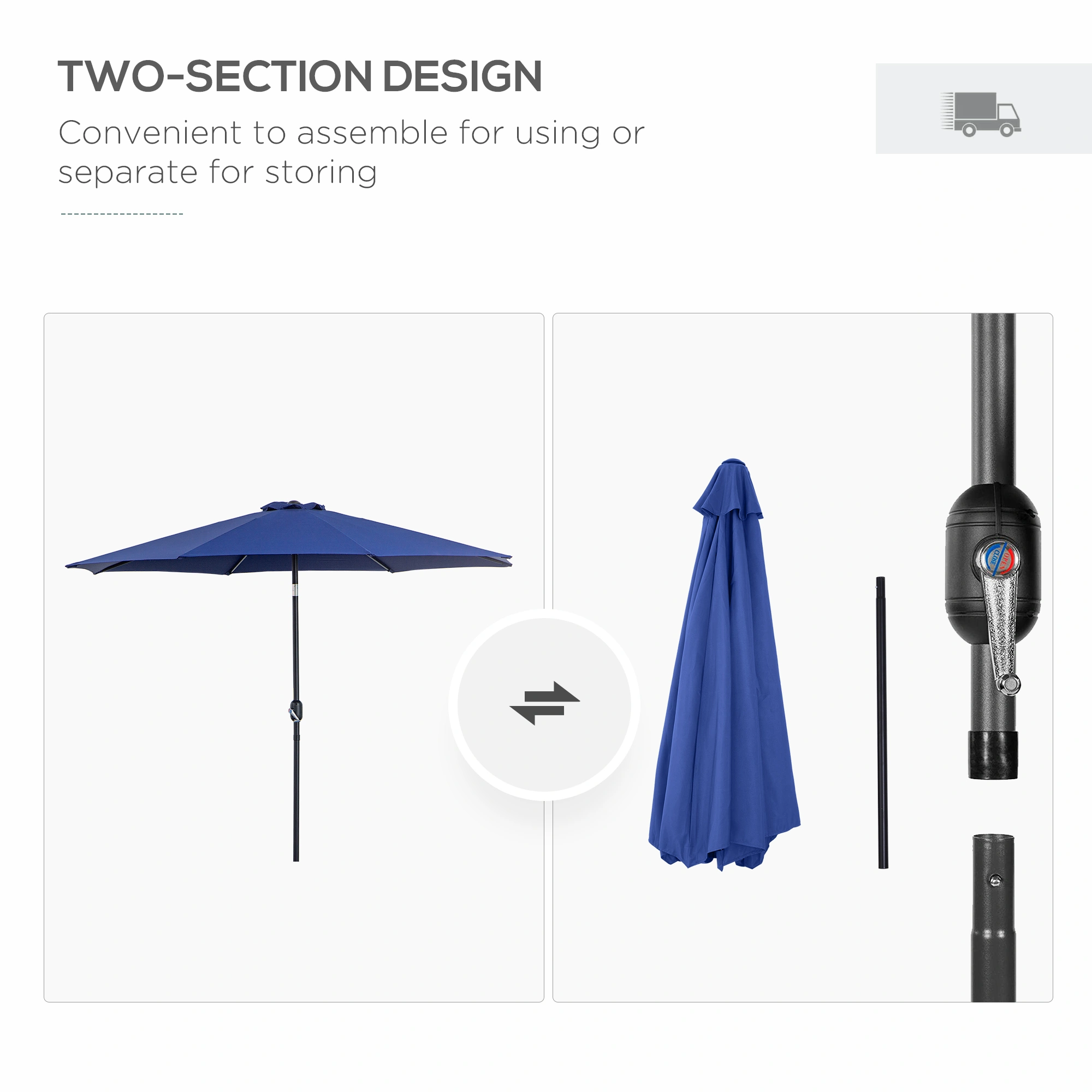 Modern Wall Mounted Umbrella Organizer - Sturdy Metal Hook Rack for Umbrellas, Canes & Keys view 3