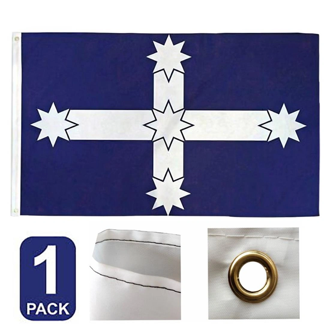 90x60cm Australian Eureka Flag 3x2 FT Outdoor Hanging Australia National Flag Nylon view 4