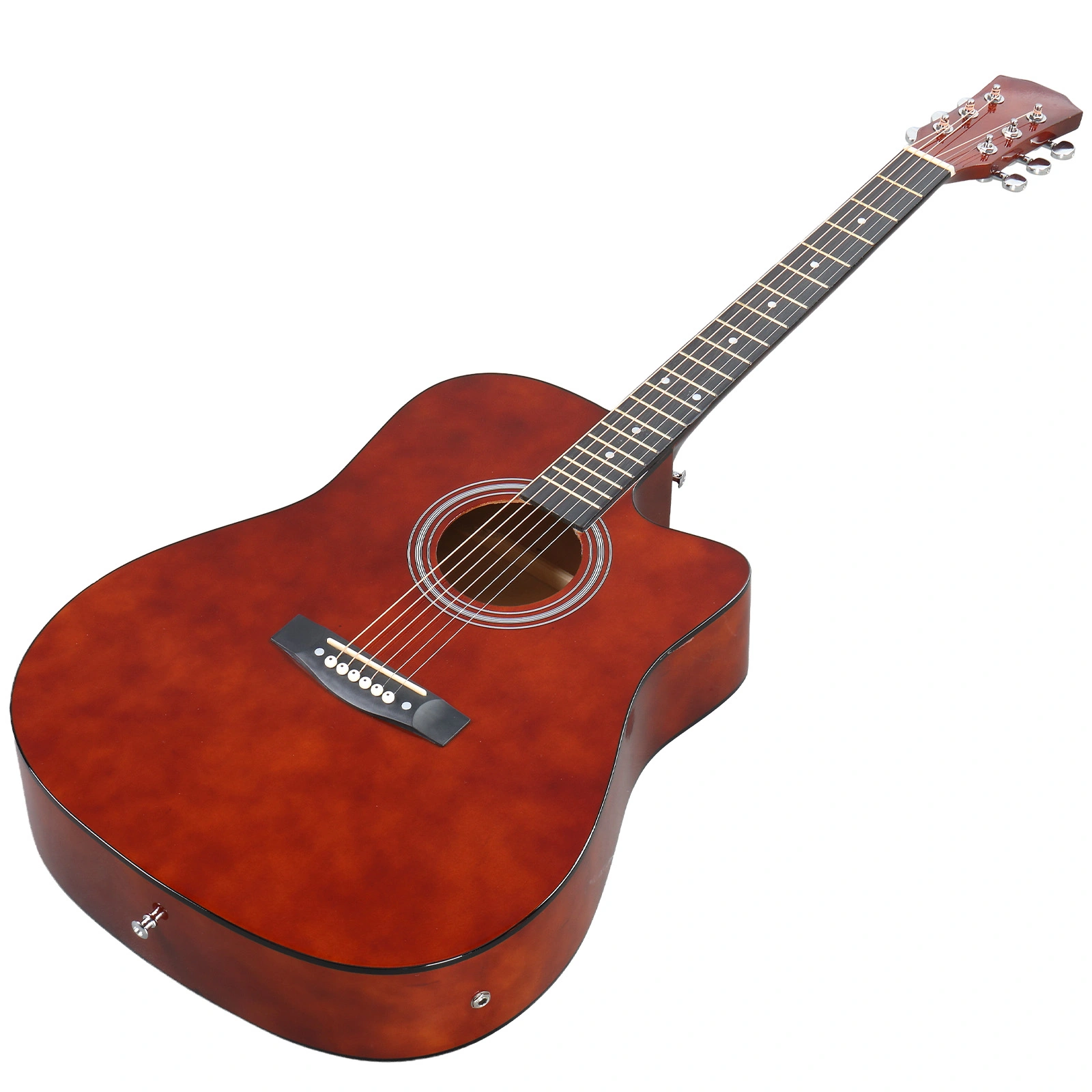 KMA104 41" Acoustic Electric Guitar Dreadnought Cutaway, Basswood Body, Built-in EQ, Coffee, Beginner Folk Guitar with Gig Bag view 6