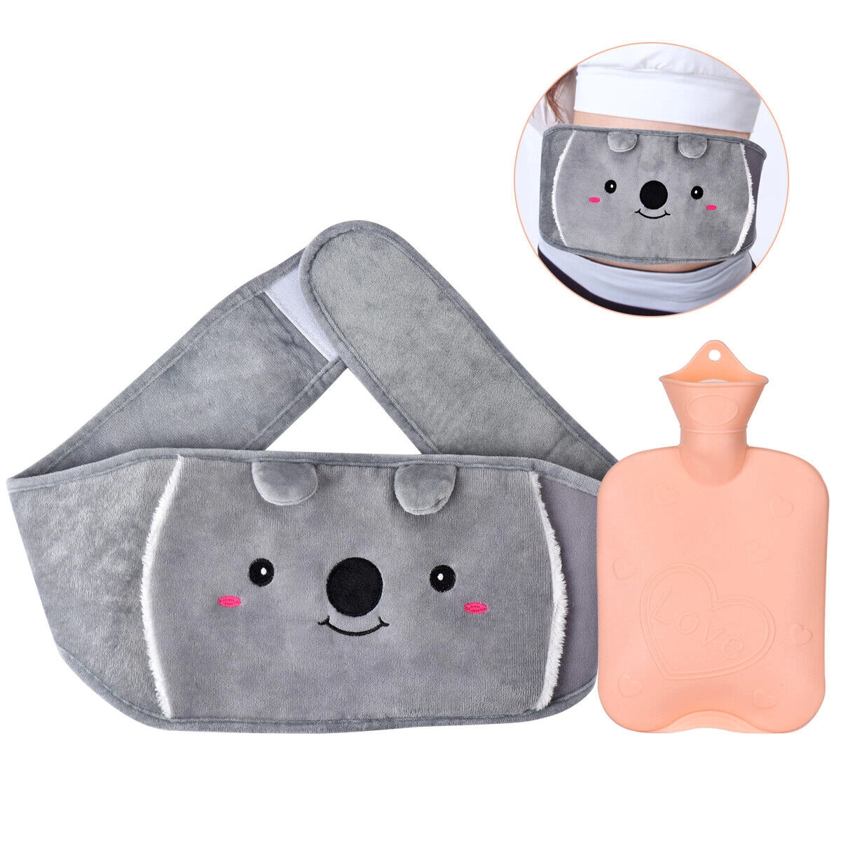 1000ml Hot Water Bottle Cover with Heat Pouch, Hip Warmer Bag, Waist Pouch view 4