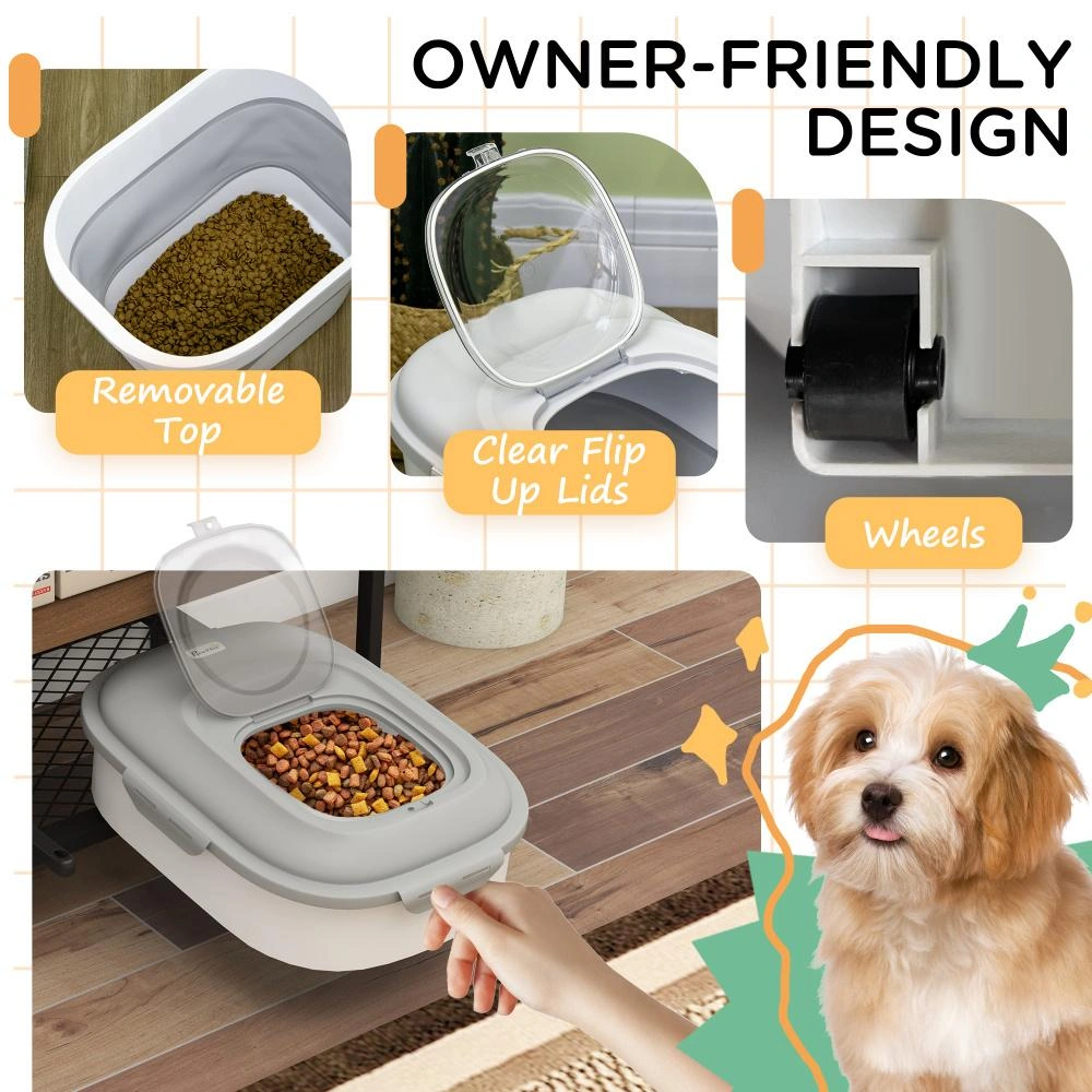 Dog Food Storage Container Collapsible - Airtight Pet Food Bin, Stackable Pet Supplies view 3
