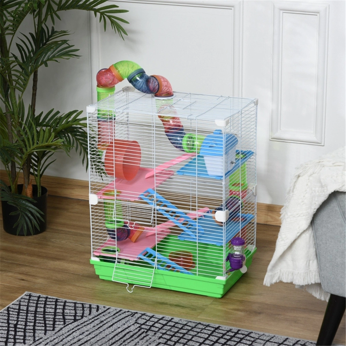Hamster Cage for Small Pets - Spacious Indoor Outdoor Rodent Enclosure view 2