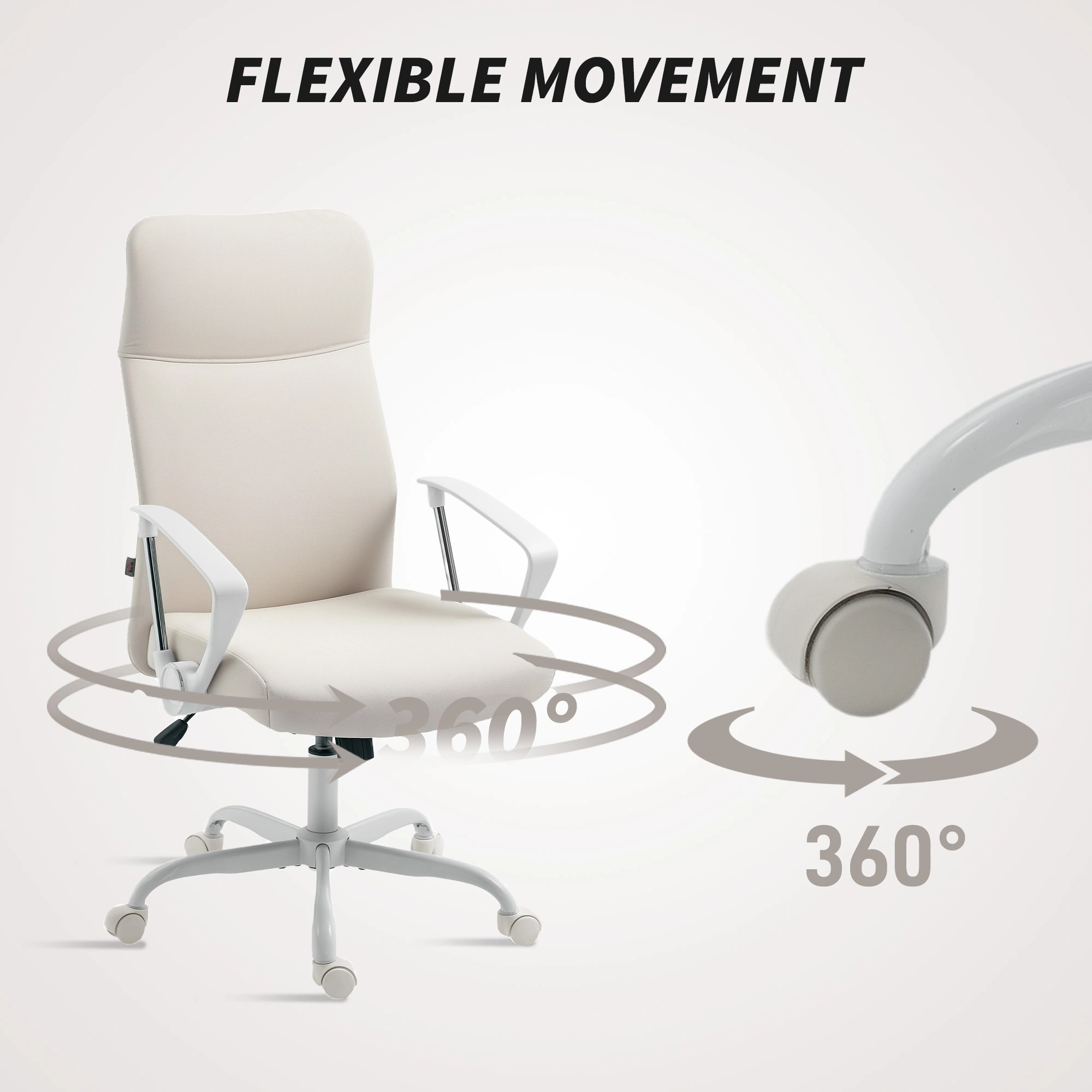 Massage Office Chair Ergonomic High Back Executive Swivel Chair, Lumbar Support with Memory Foam Padding view 2