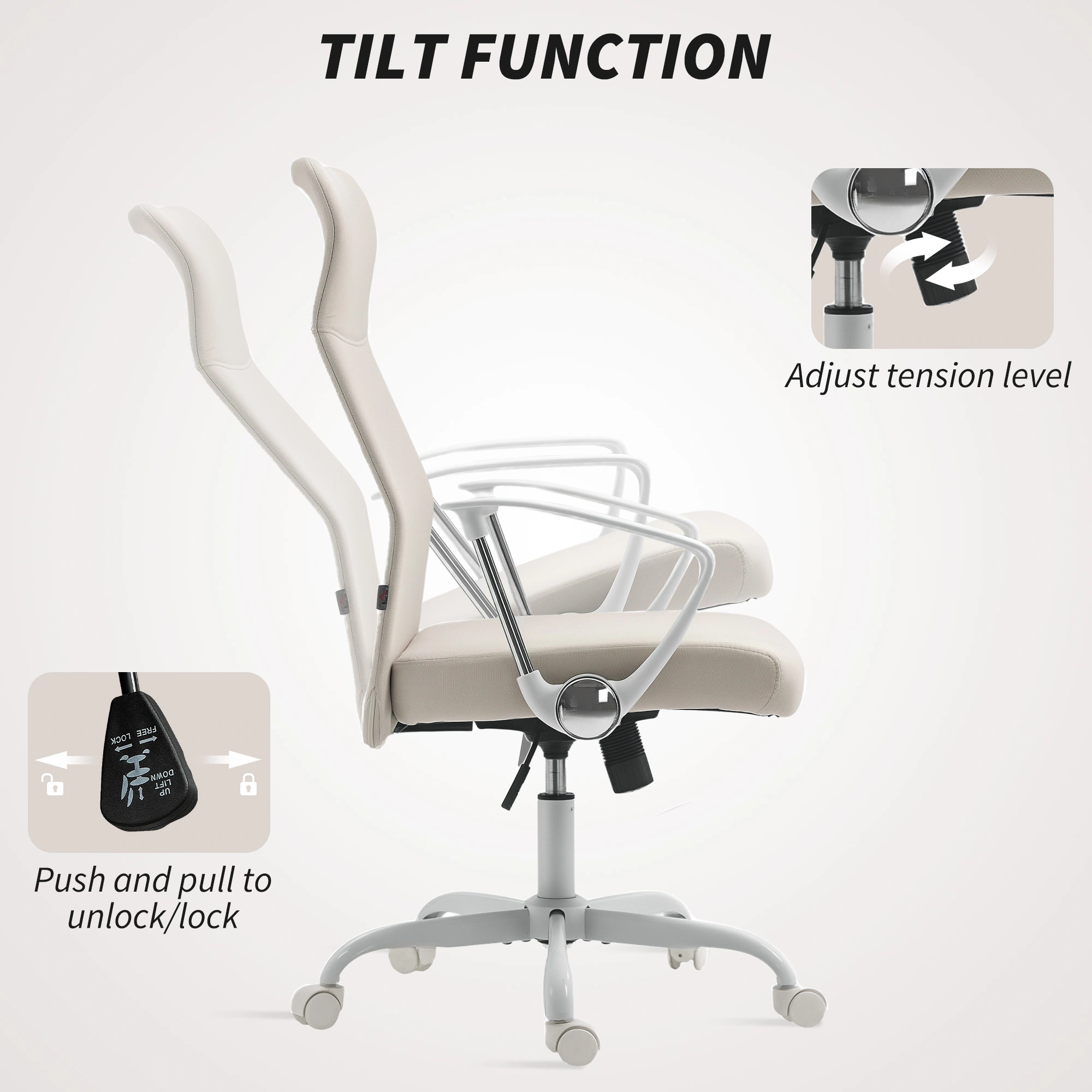 Massage Office Chair Ergonomic High Back Executive Swivel Chair, Lumbar Support with Memory Foam Padding view 3