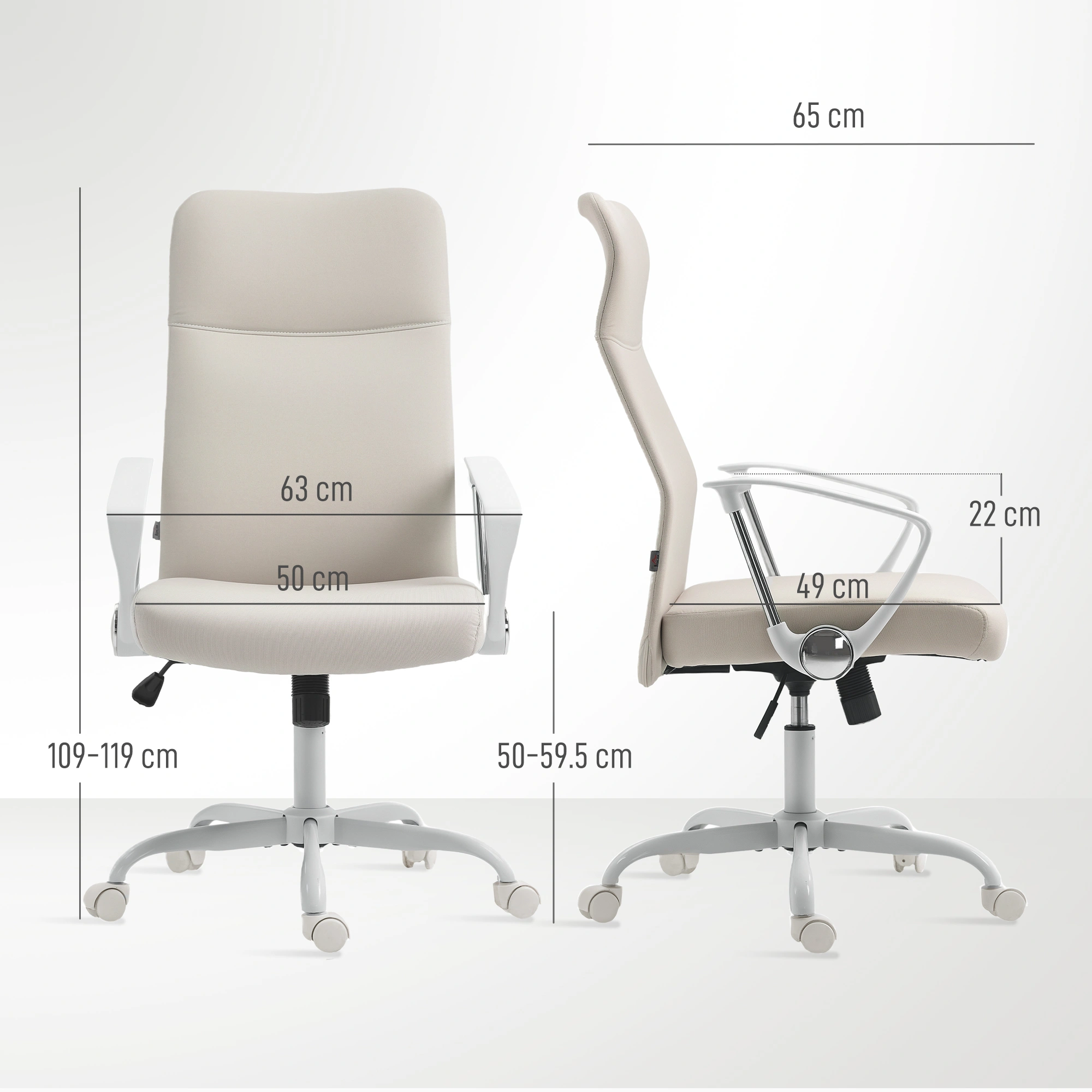 Massage Office Chair Ergonomic High Back Executive Swivel Chair, Lumbar Support with Memory Foam Padding view 4