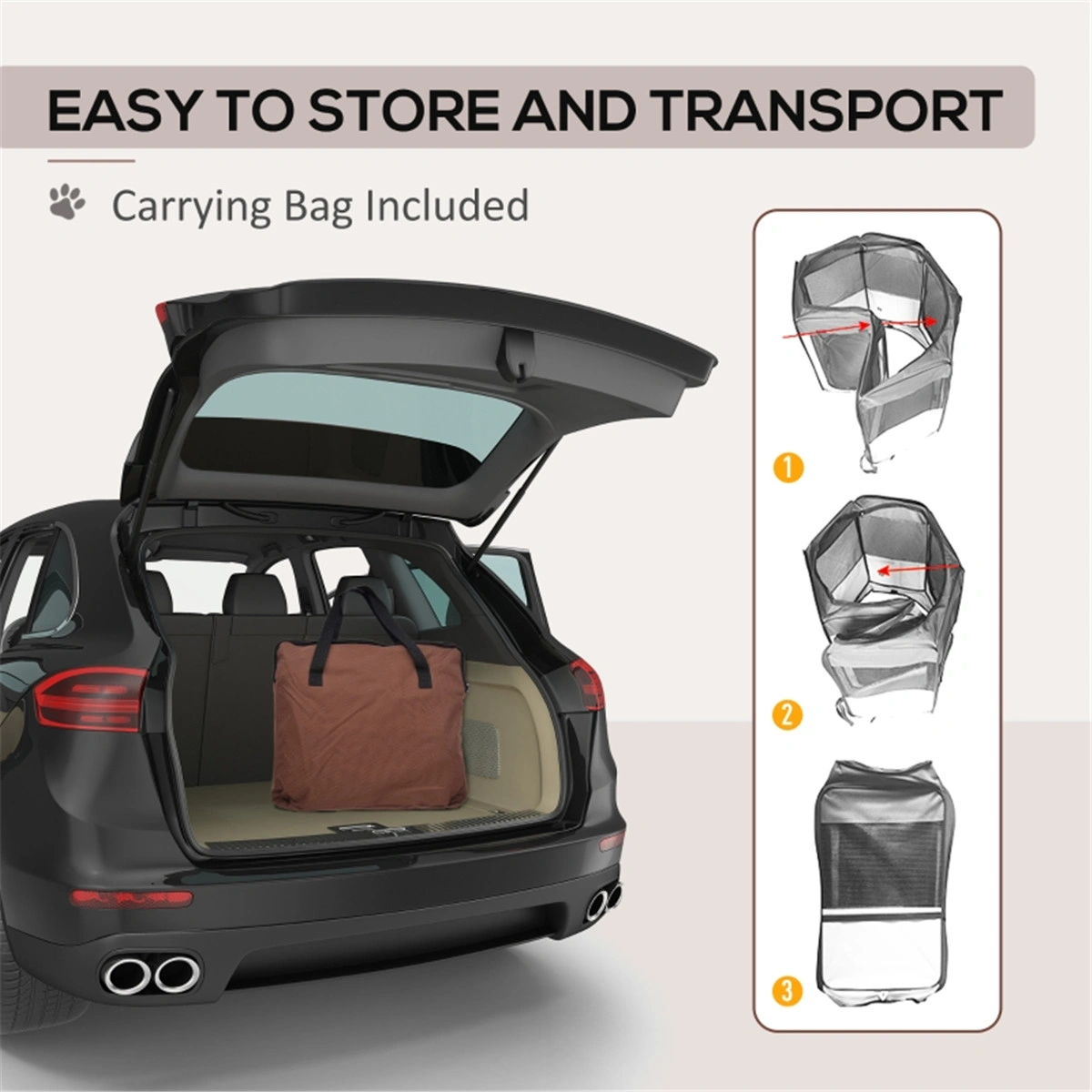 Pet Carrier Bag for Cats & Dogs - Portable Travel Soft Sided Crate with Airline Approved Design, Mesh Windows, Adjustable Shoulder Strap, Machine Washable, Fits Up to 15lb Pets view 2